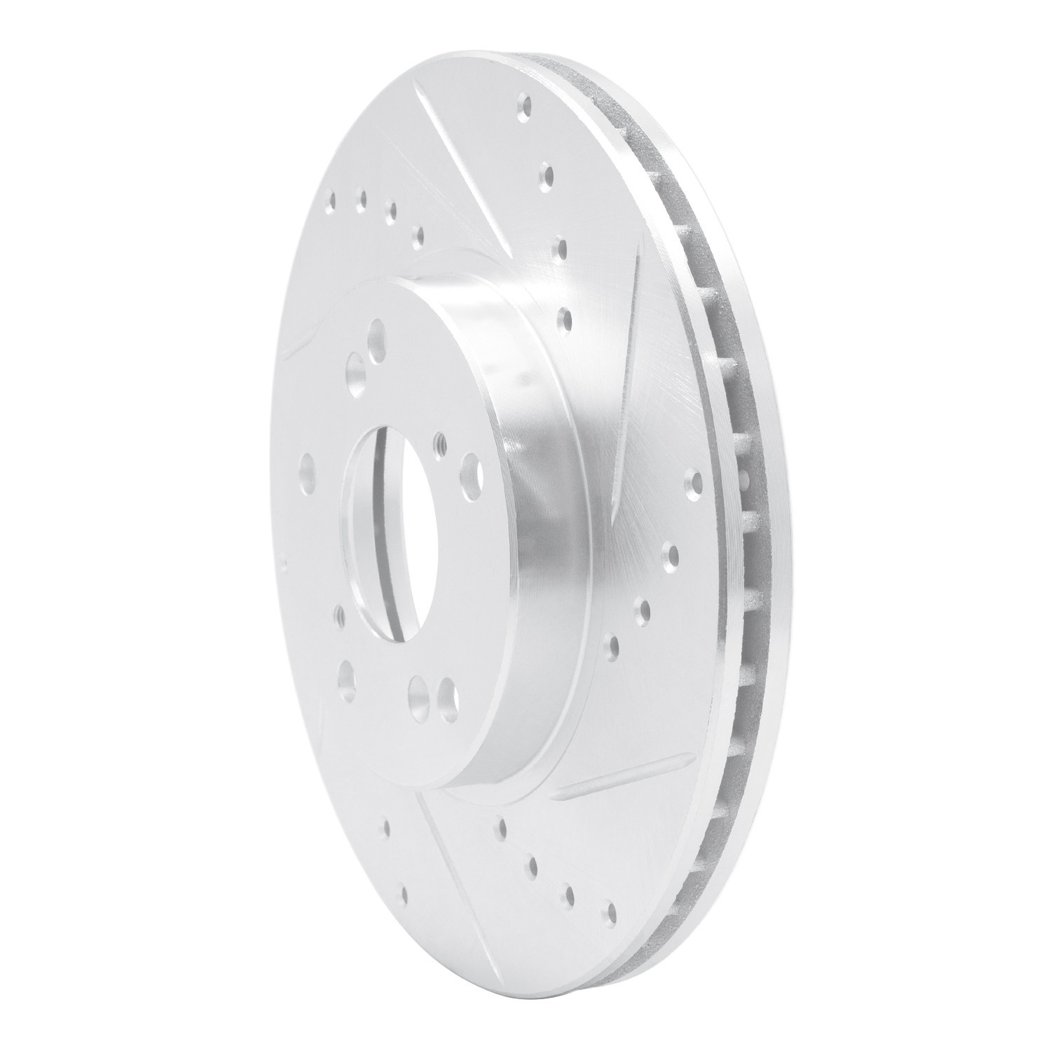 DYN 631-59042R DFC Brake Rotor - Drilled and Slotted - Silver - Image 3