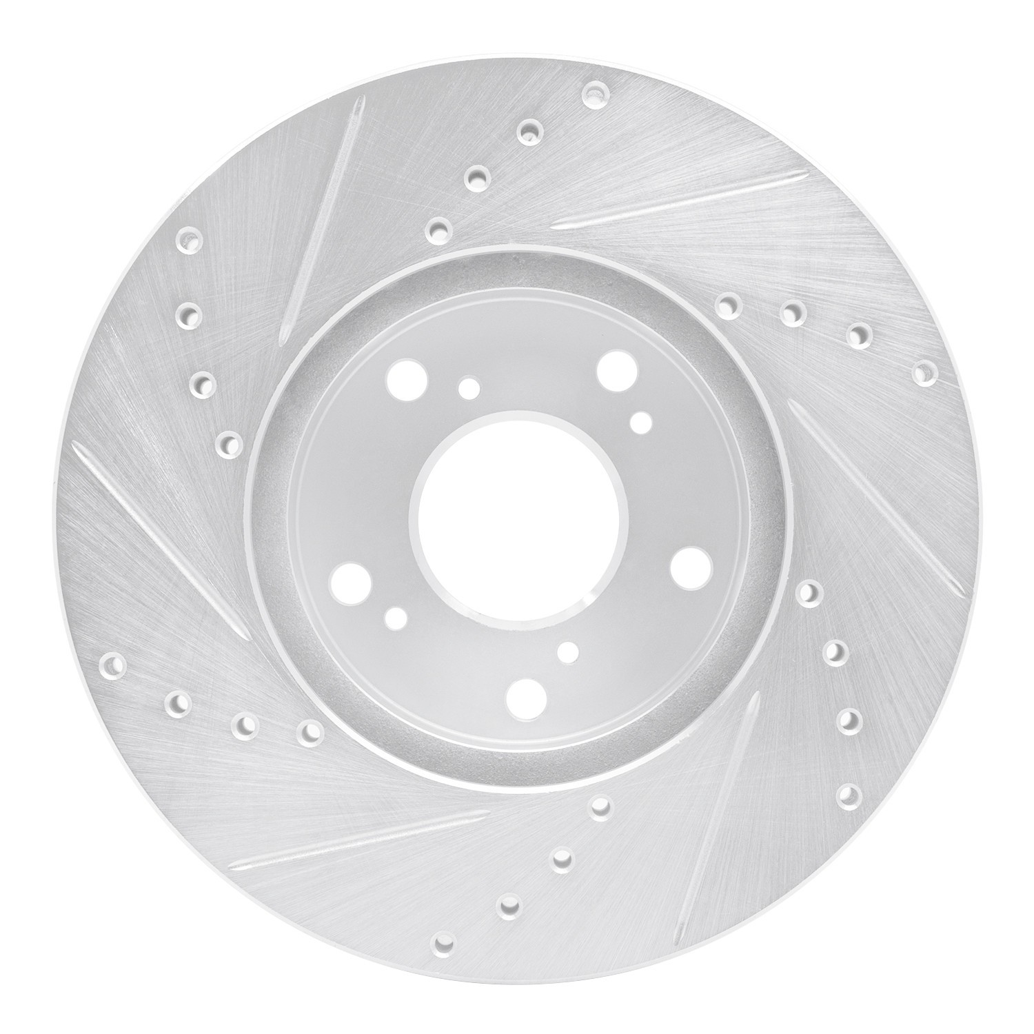 DYN 631-59042R DFC Brake Rotor - Drilled and Slotted - Silver - Image 4