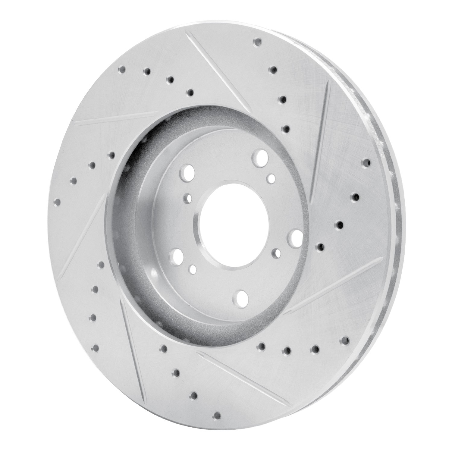 DYN 631-59043L DFC Brake Rotor - Drilled and Slotted - Silver - Image 5