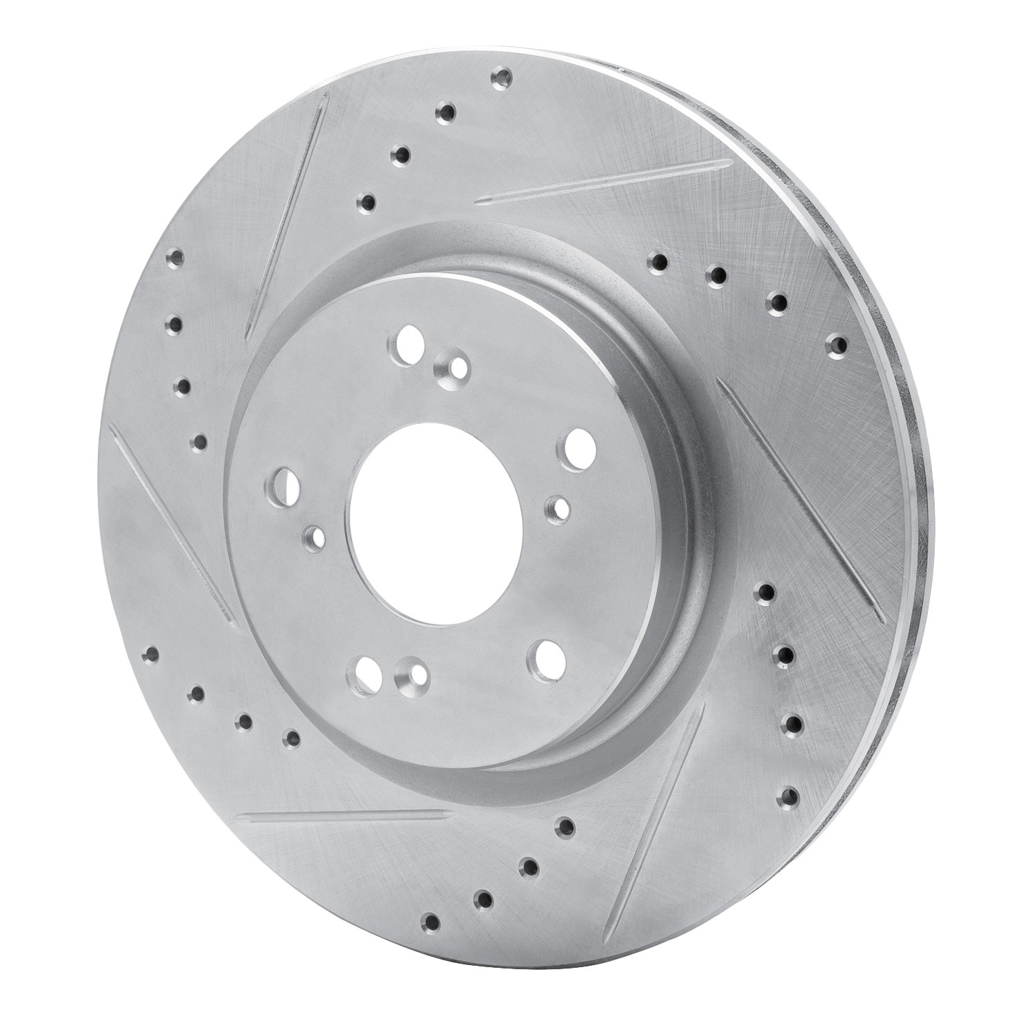 DYN 631-59057L DFC Brake Rotor - Drilled and Slotted - Silver - Image 2