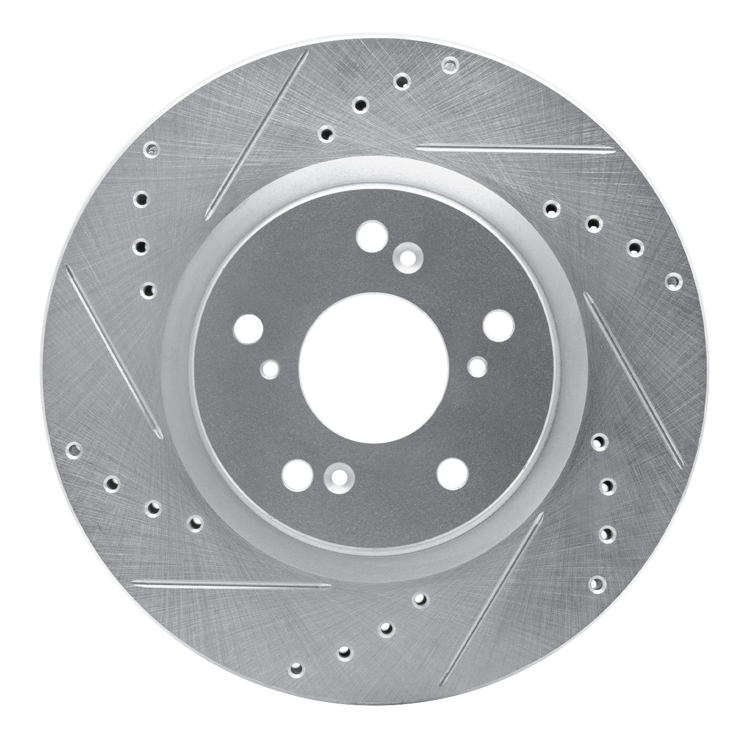 DYN 631-59057L DFC Brake Rotor - Drilled and Slotted - Silver - Image 3