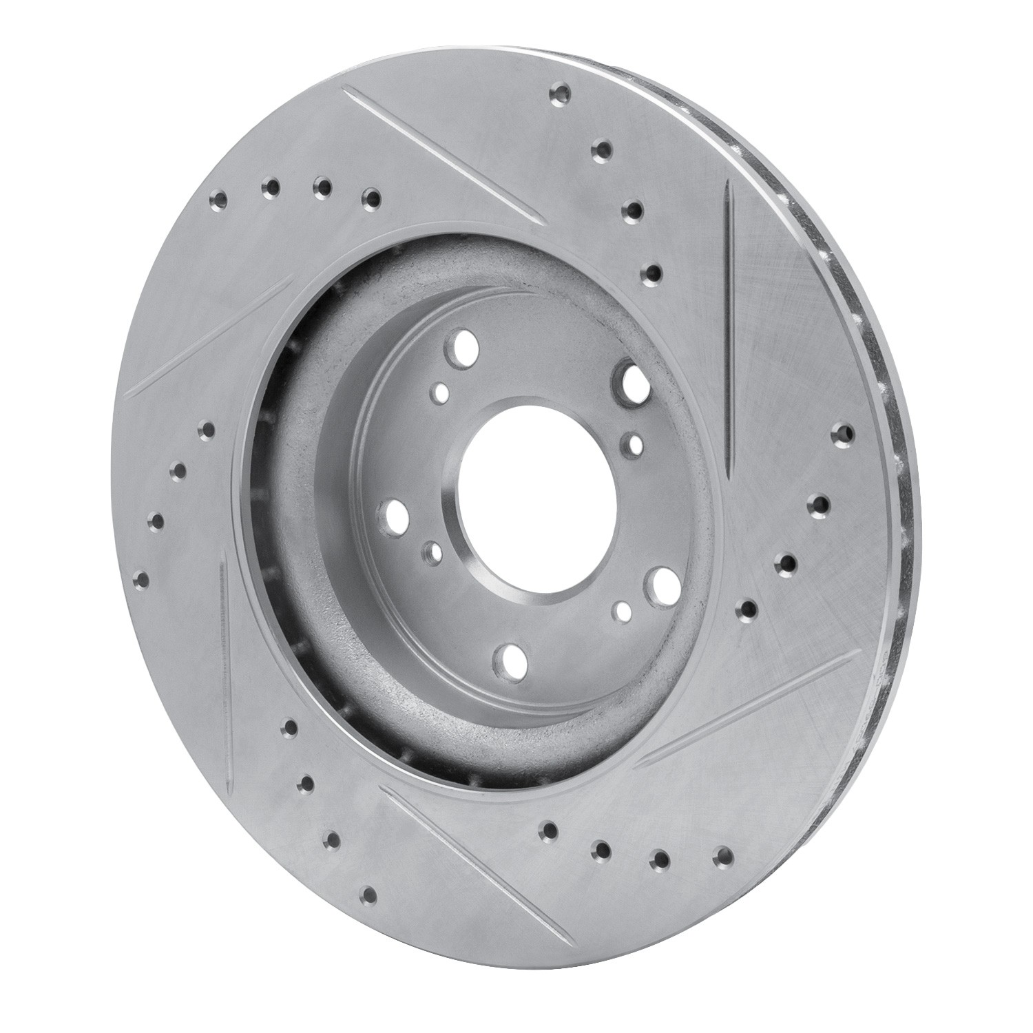 DYN 631-59057L DFC Brake Rotor - Drilled and Slotted - Silver - Image 5