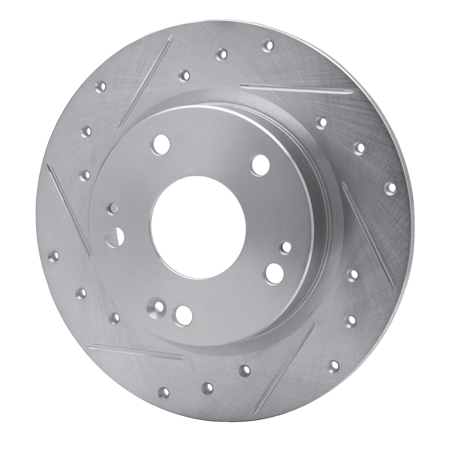 DYN 631-59059L DFC Brake Rotor - Drilled and Slotted - Silver - Image 3