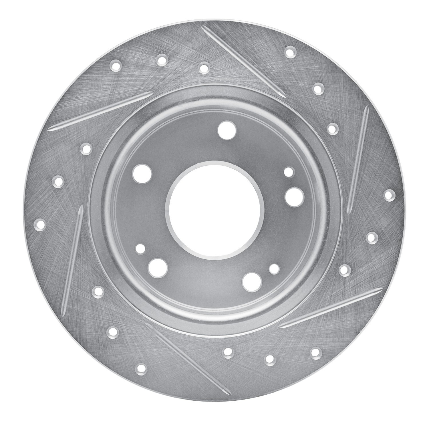 DYN 631-59059L DFC Brake Rotor - Drilled and Slotted - Silver - Image 4
