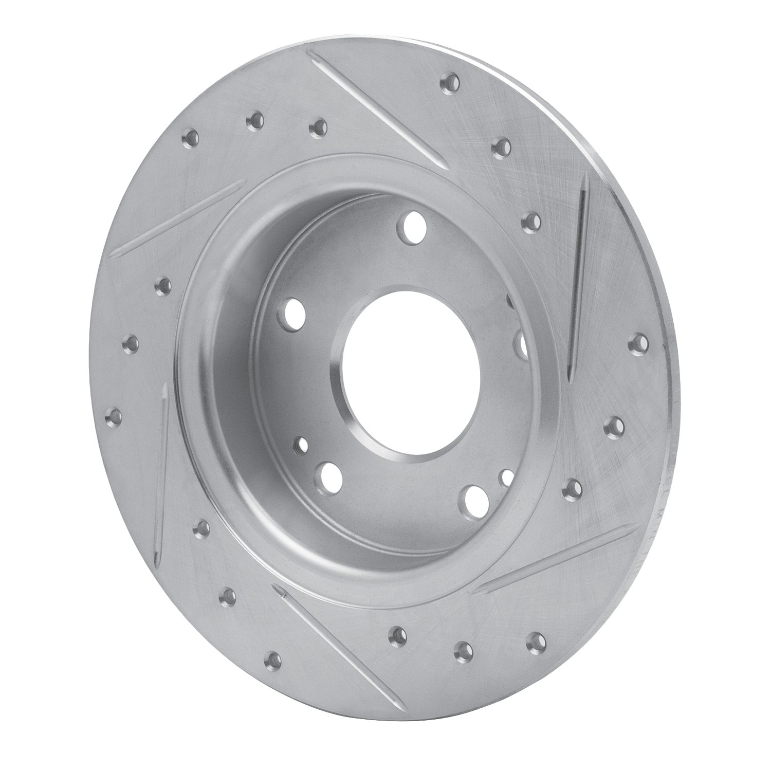 DYN 631-59059L DFC Brake Rotor - Drilled and Slotted - Silver - Image 2