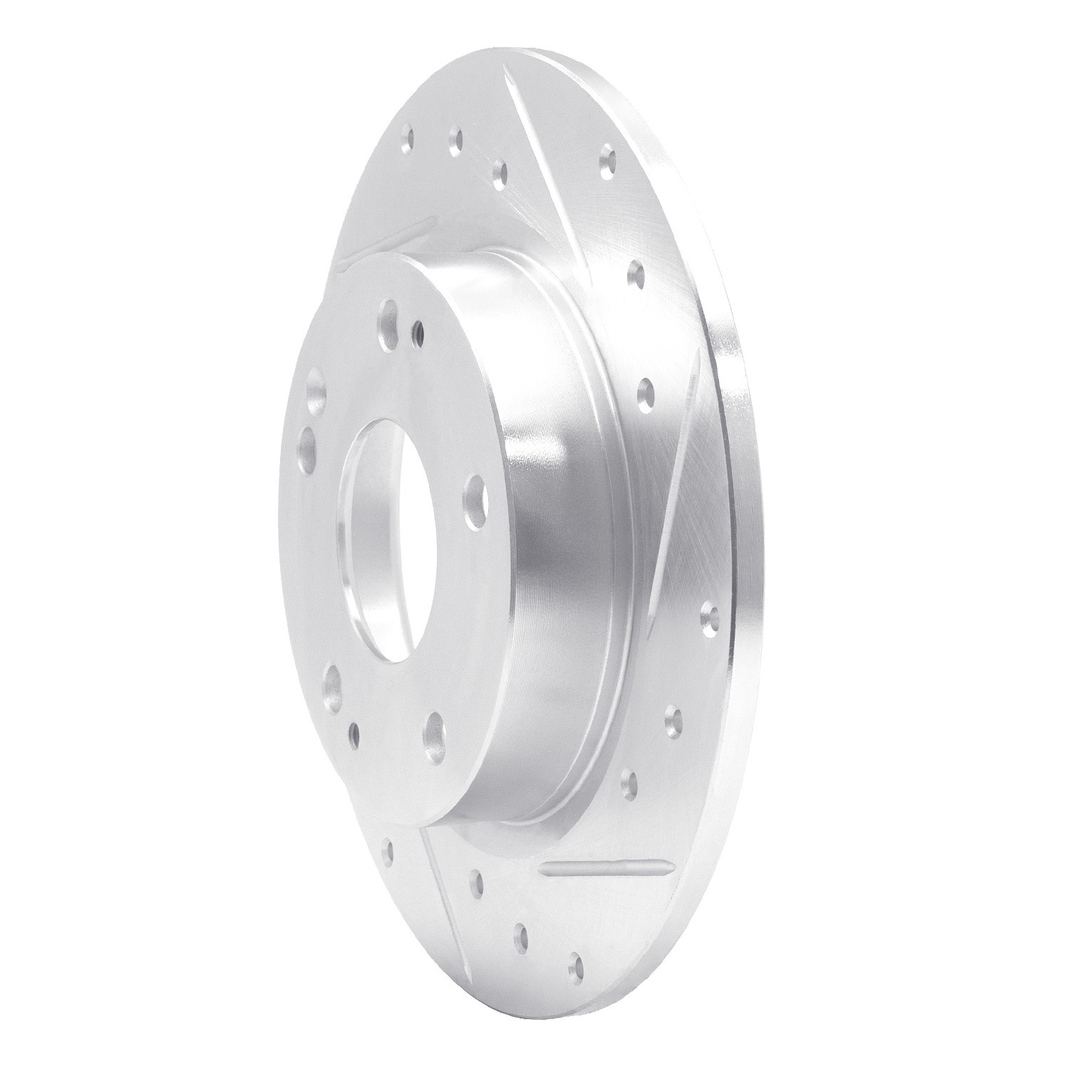 DYN 631-59059R DFC Brake Rotor - Drilled and Slotted - Silver - Image 2