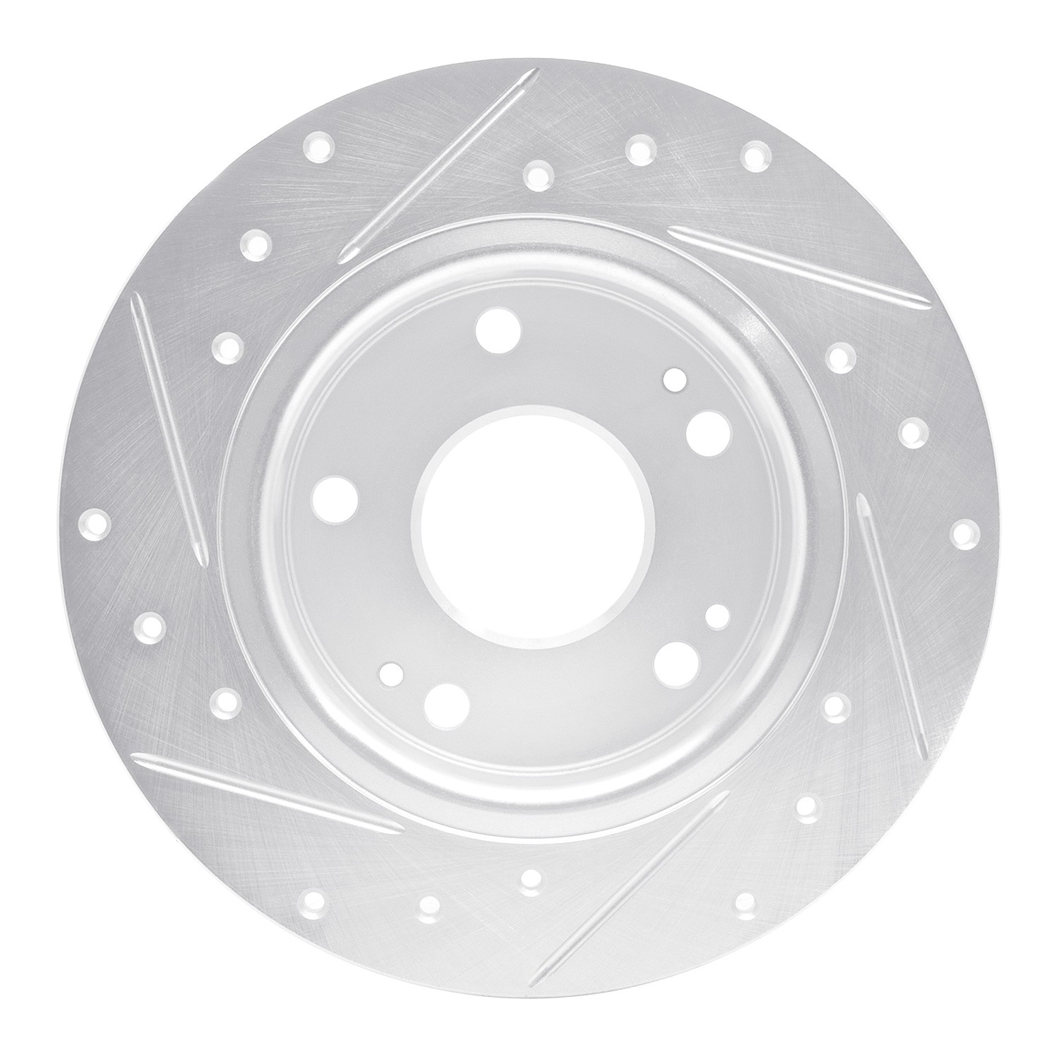DYN 631-59059R DFC Brake Rotor - Drilled and Slotted - Silver - Image 3