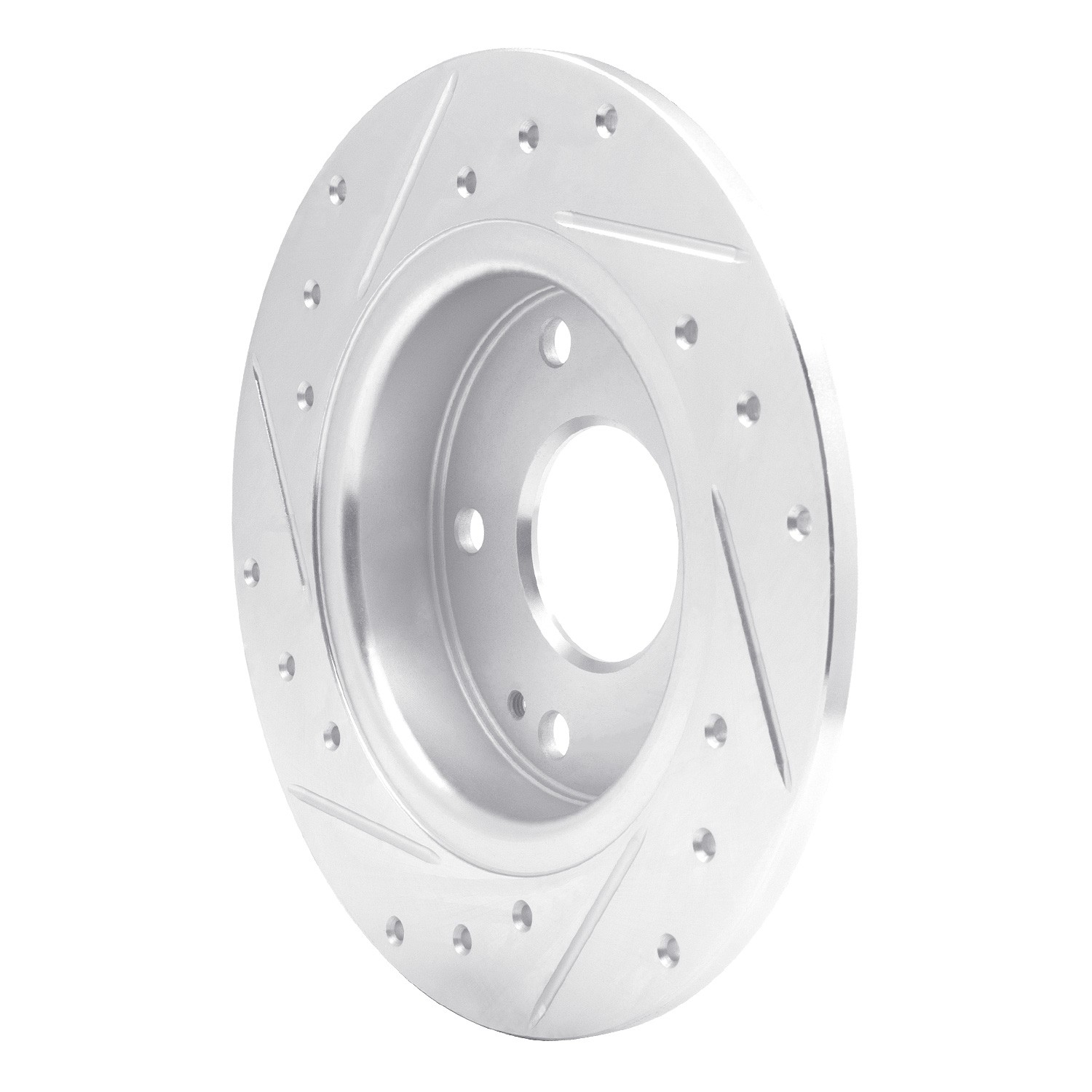 DYN 631-59059R DFC Brake Rotor - Drilled and Slotted - Silver - Image 5