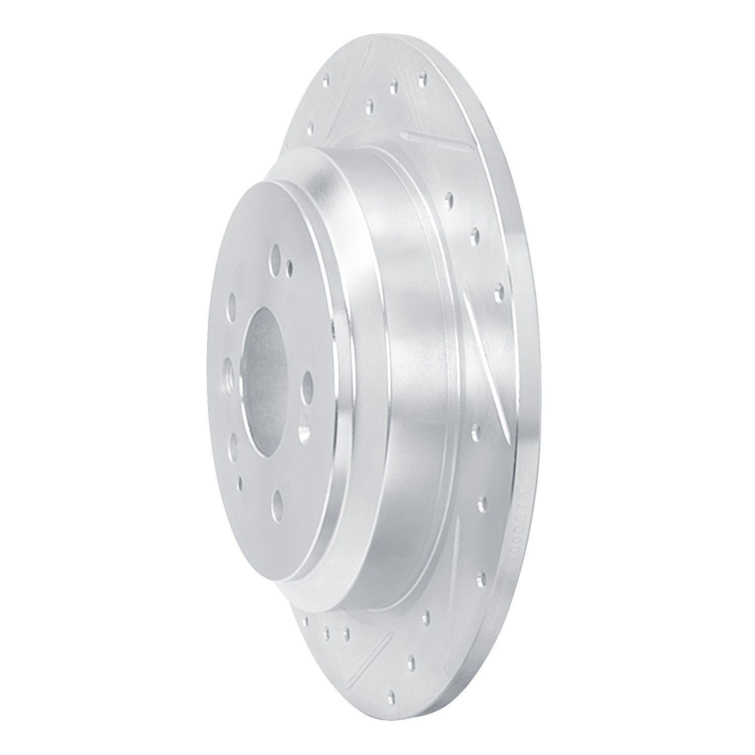 DYN-631-59062L DFC Brake Rotor - Drilled and Slotted - Silver - Image 3