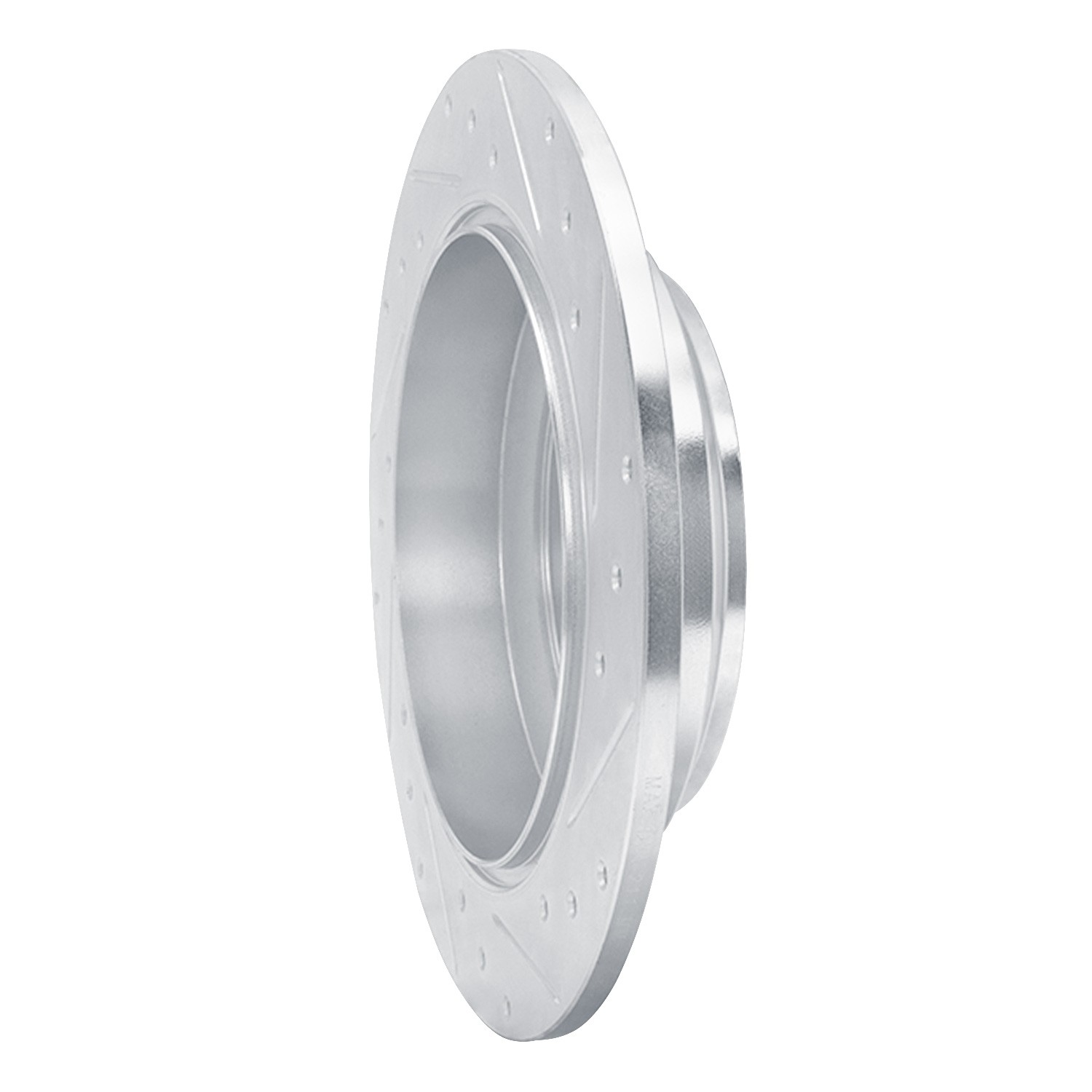 DYN-631-59062L DFC Brake Rotor - Drilled and Slotted - Silver - Image 2