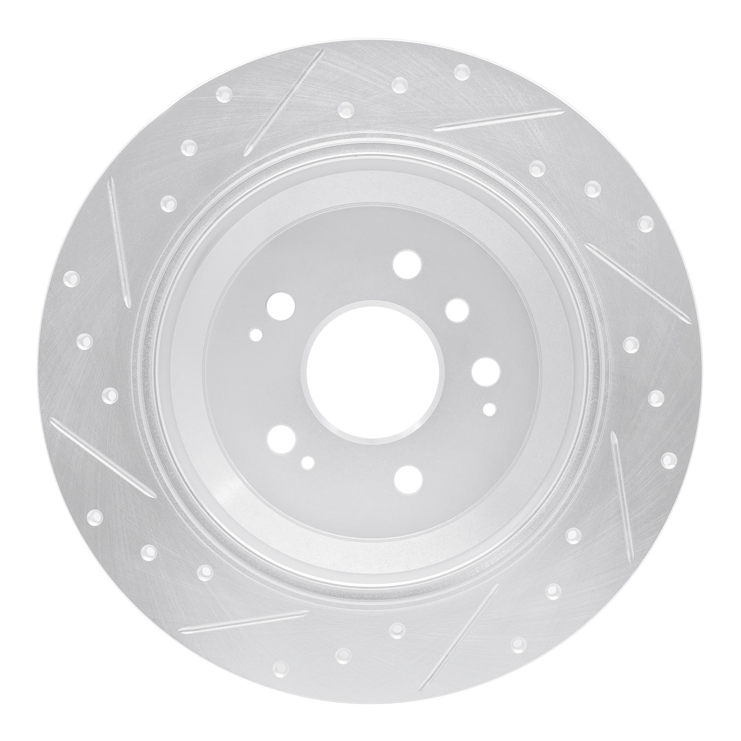 DYN 631-59062R DFC Brake Rotor - Drilled and Slotted - Silver - Image 3