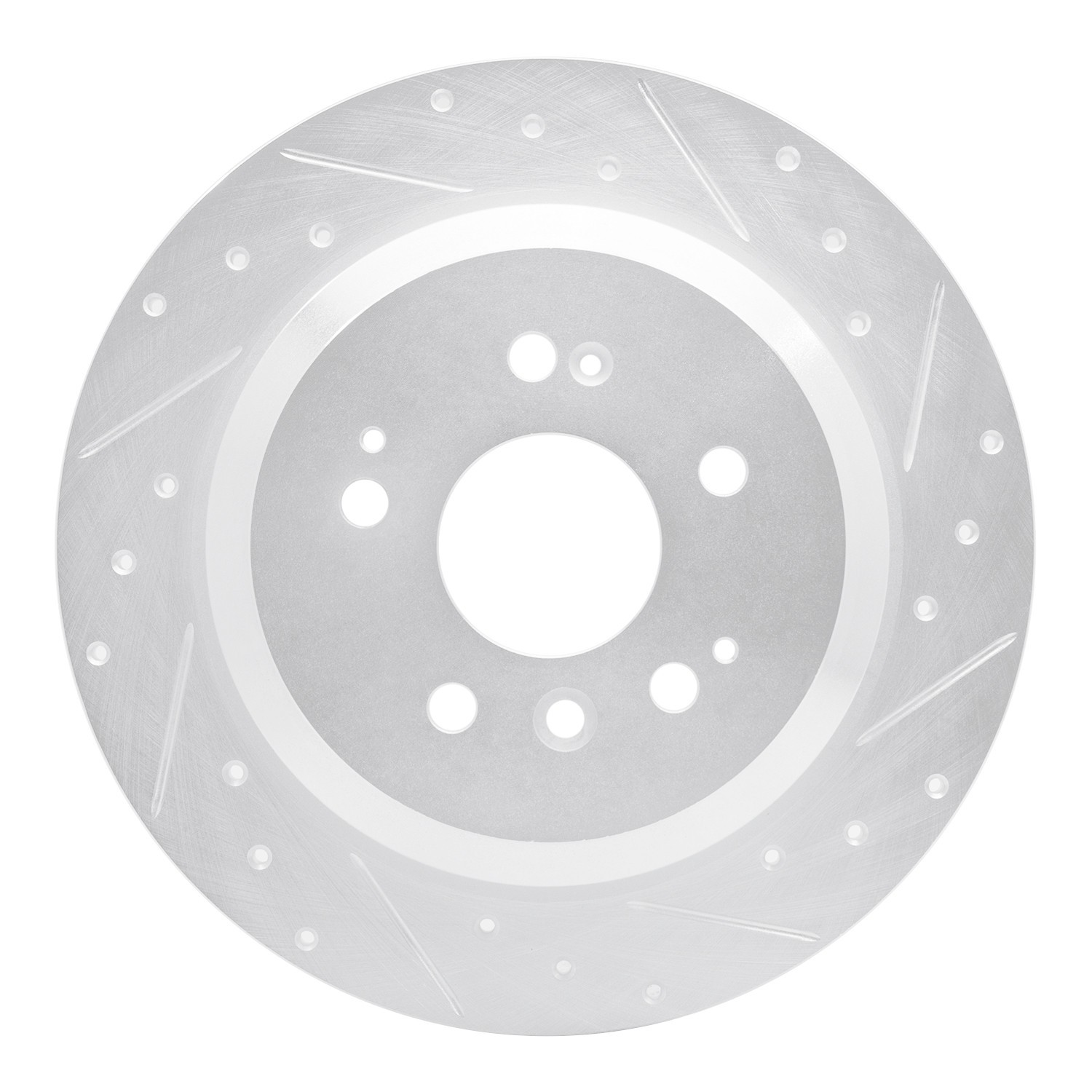 DYN 631-59062R DFC Brake Rotor - Drilled and Slotted - Silver - Image 4
