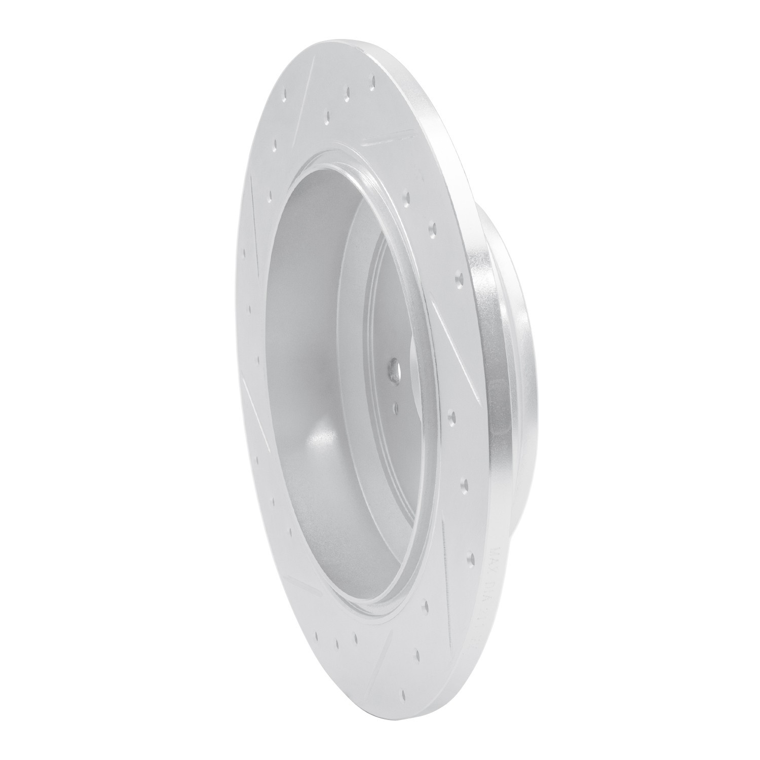 DYN 631-59062R DFC Brake Rotor - Drilled and Slotted - Silver