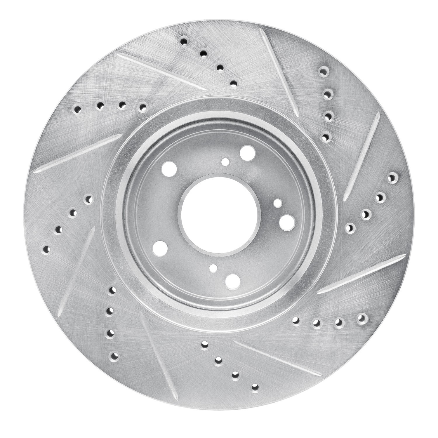 DYN 631-59063L DFC Brake Rotor - Drilled and Slotted - Silver - Image 4