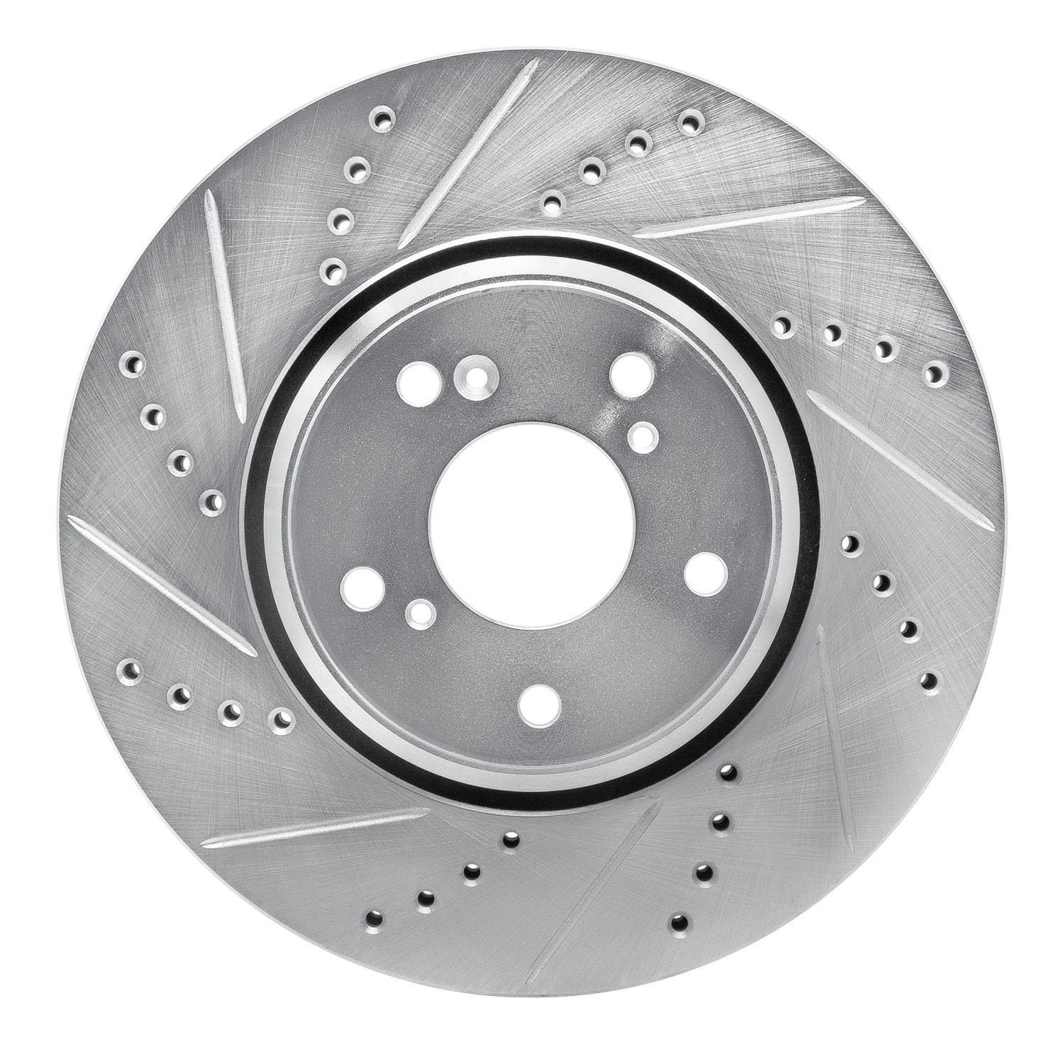 DYN 631-59063L DFC Brake Rotor - Drilled and Slotted - Silver - Image 5