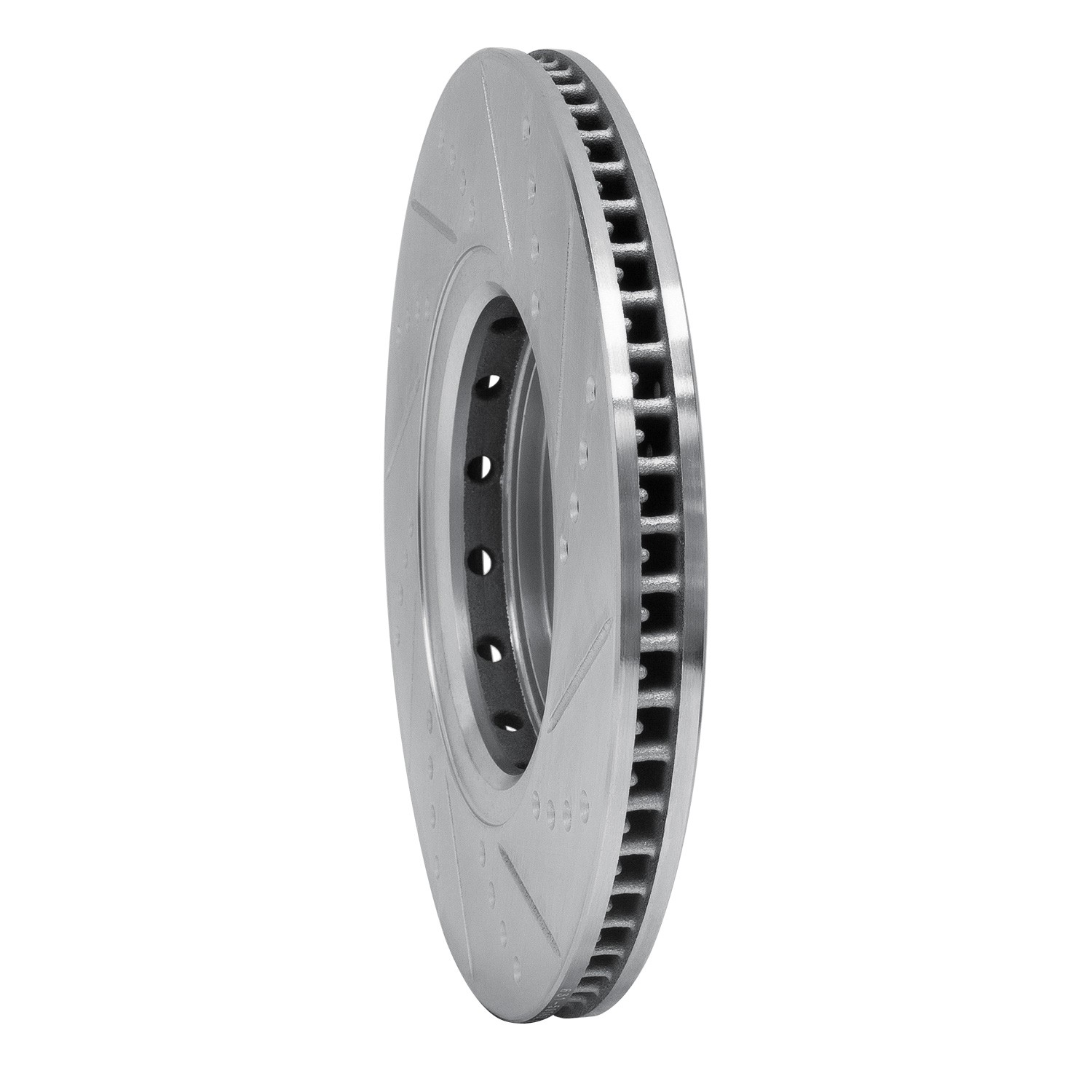 DYN 631-59063L DFC Brake Rotor - Drilled and Slotted - Silver - Image 2