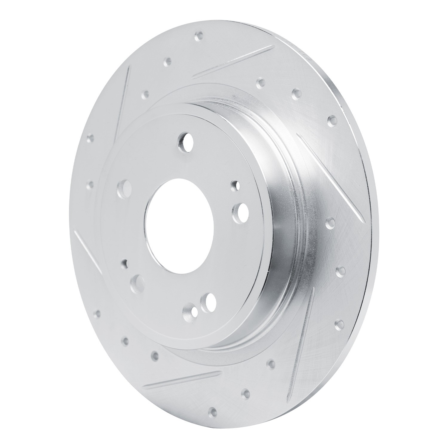 DYN 631-59073L DFC Brake Rotor - Drilled and Slotted - Silver - Image 3