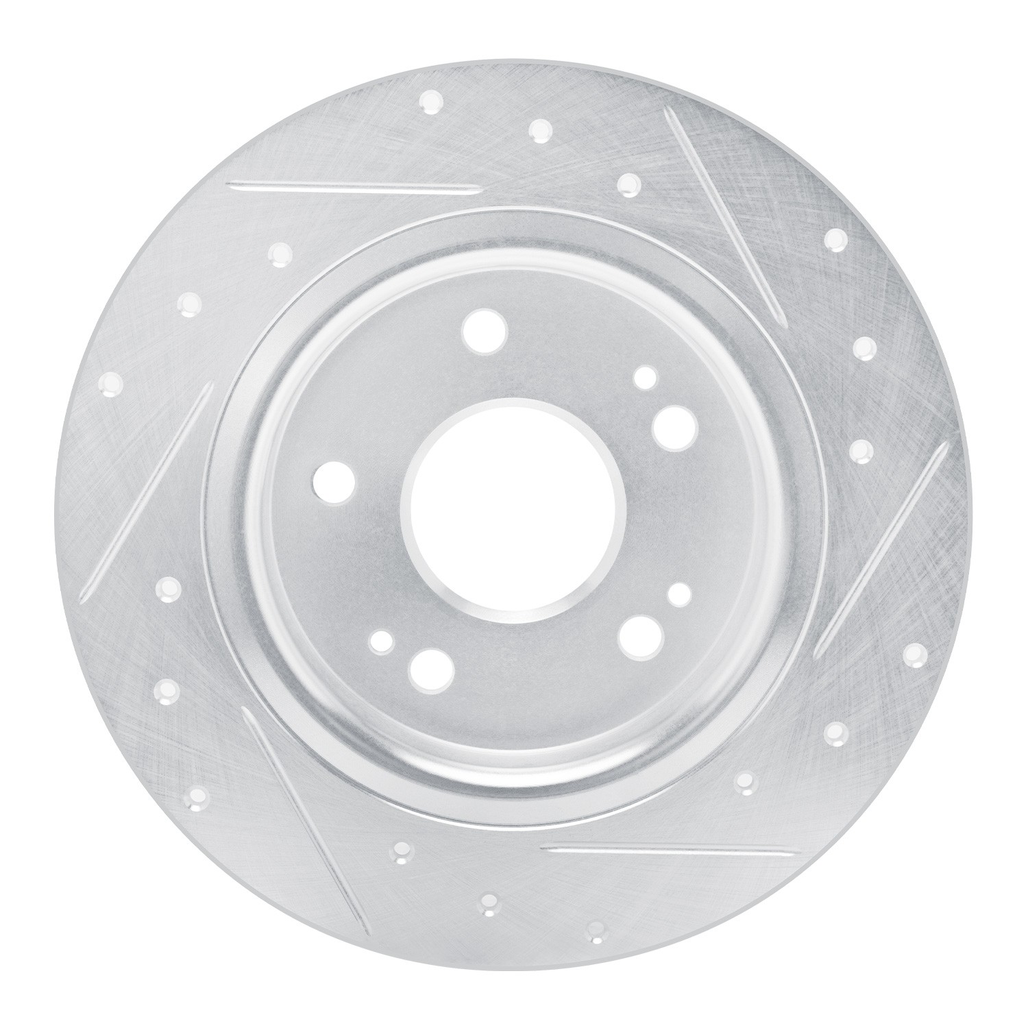 DYN 631-59073L DFC Brake Rotor - Drilled and Slotted - Silver - Image 4