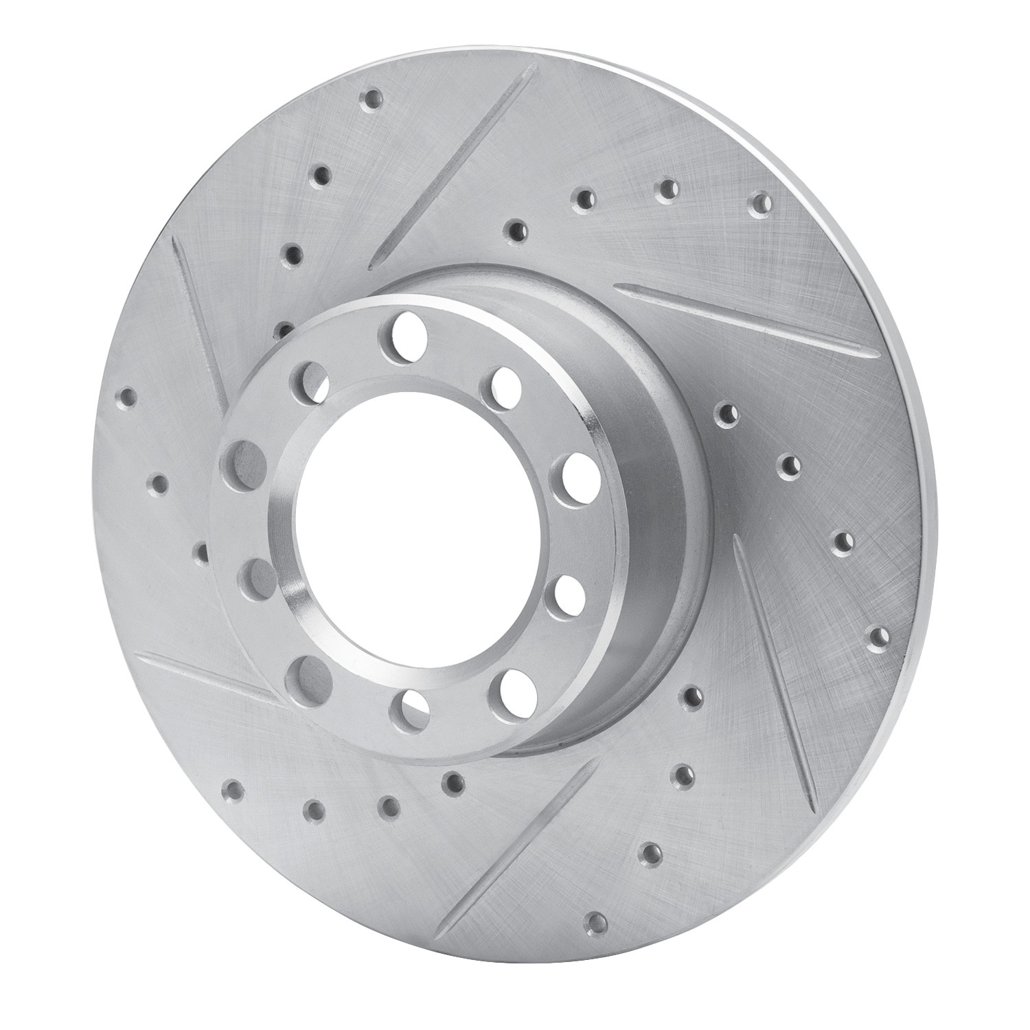 DYN 631-63006L DFC Brake Rotor - Drilled and Slotted - Silver - Image 2