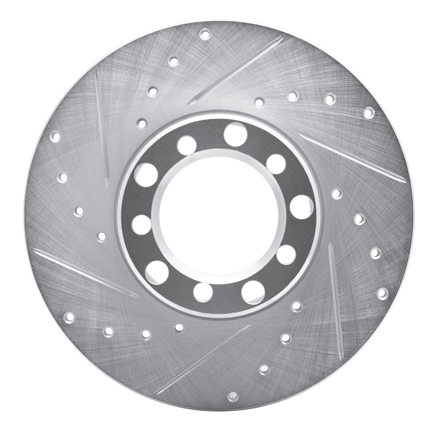DYN 631-63006L DFC Brake Rotor - Drilled and Slotted - Silver - Image 3