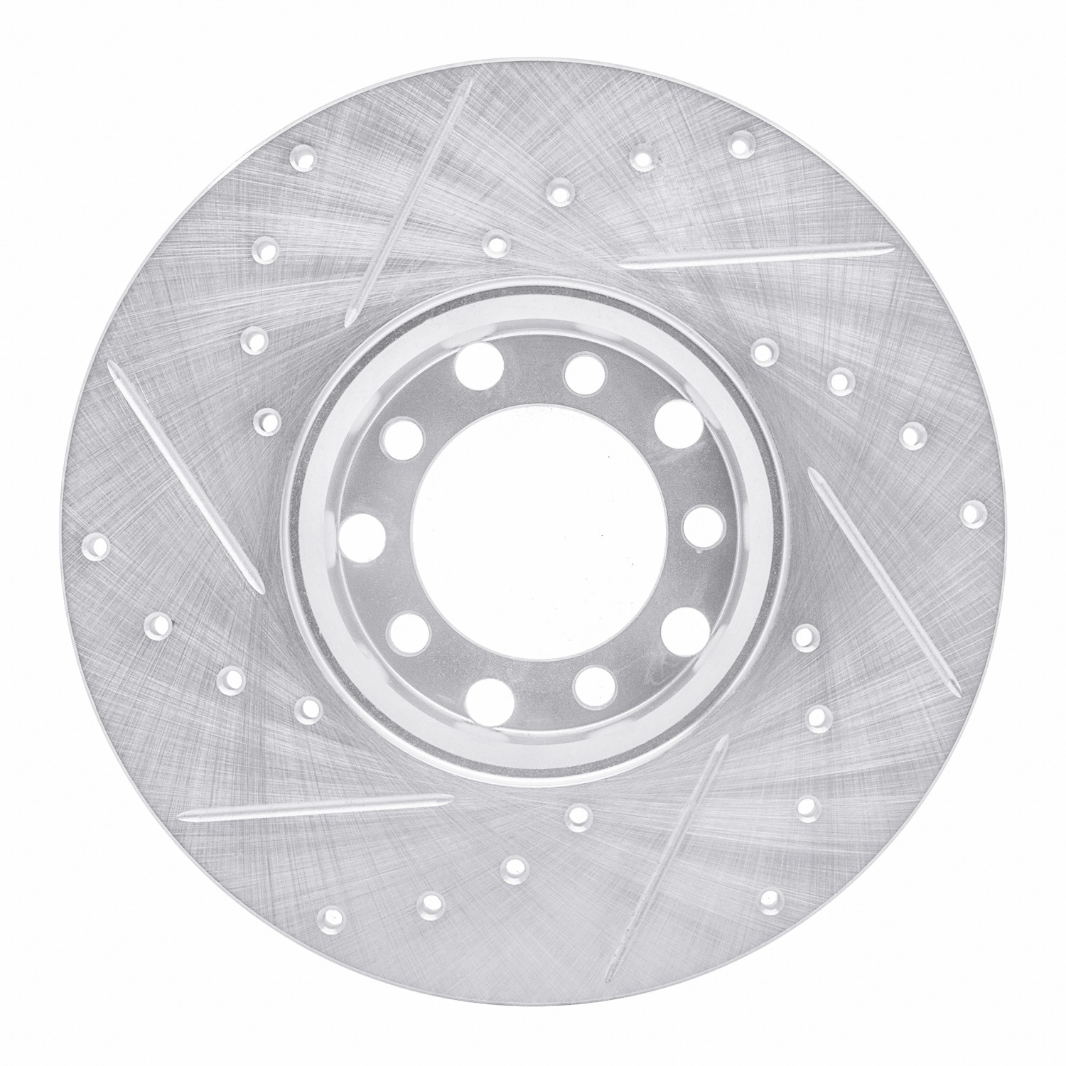 DYN 631-63006R DFC Brake Rotor - Drilled and Slotted - Silver - Image 4