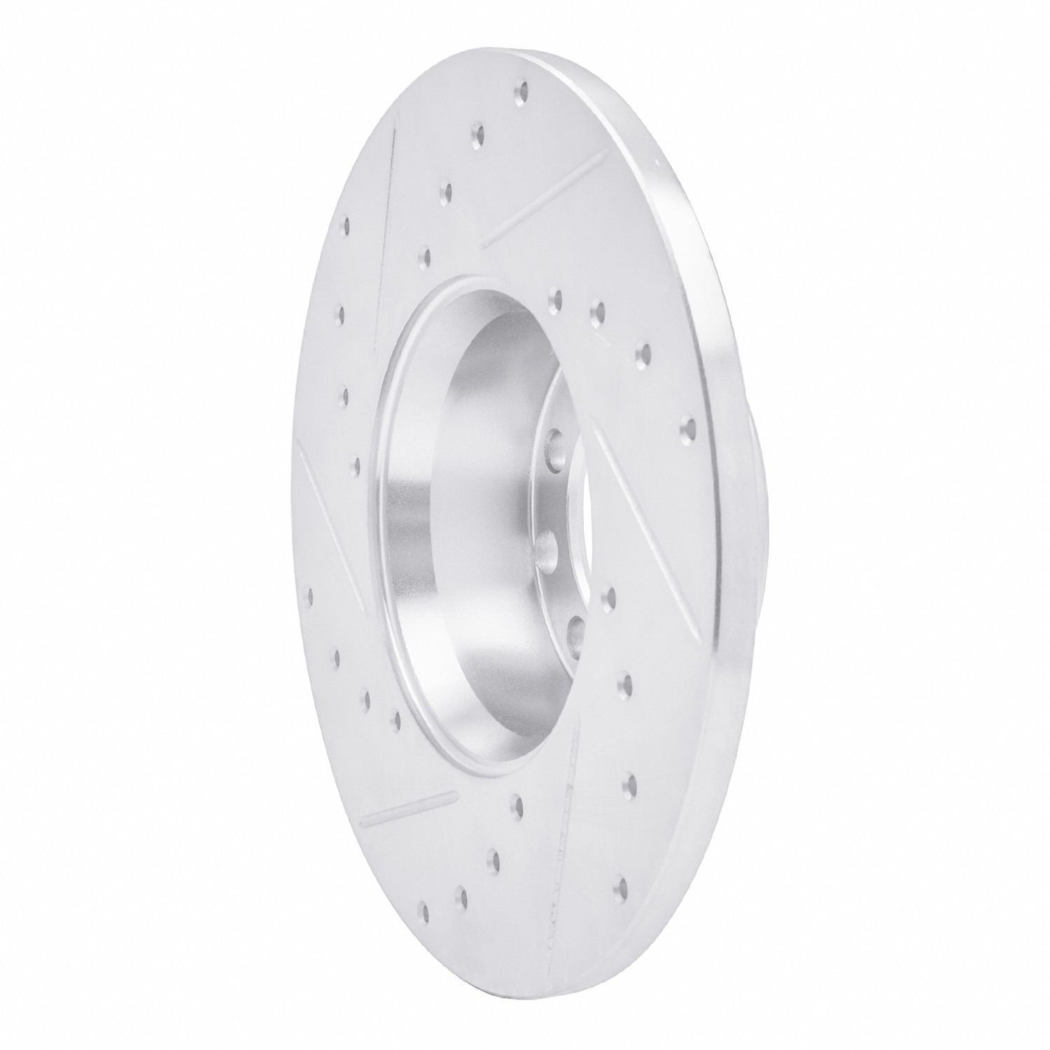 DYN 631-63006R DFC Brake Rotor - Drilled and Slotted - Silver - Image 2