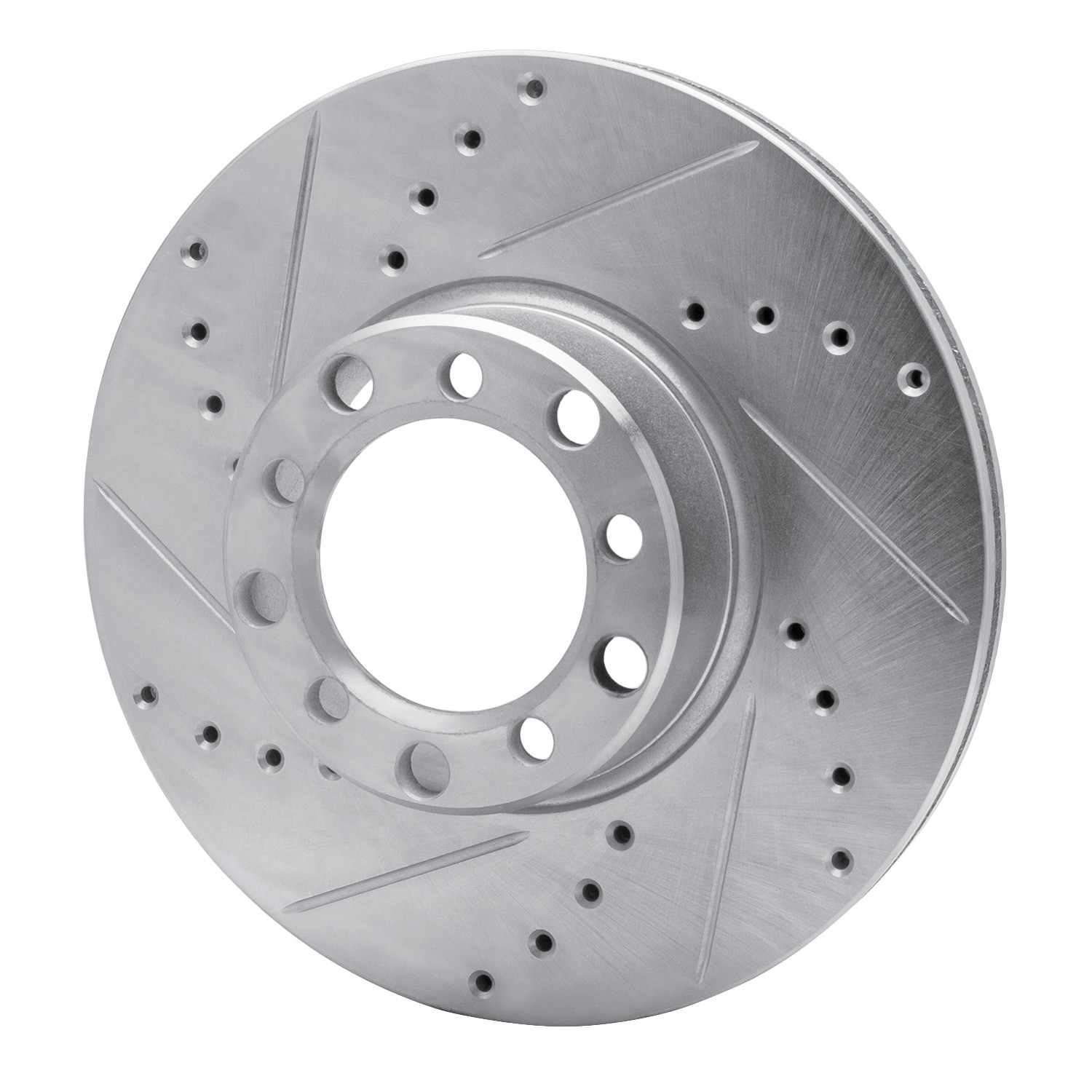DYN 631-63009L DFC Brake Rotor - Drilled and Slotted - Silver - Image 3