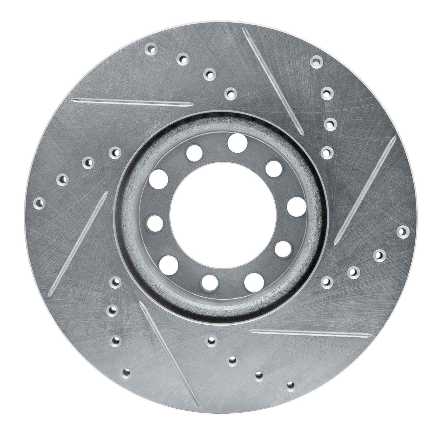 DYN 631-63009L DFC Brake Rotor - Drilled and Slotted - Silver - Image 4