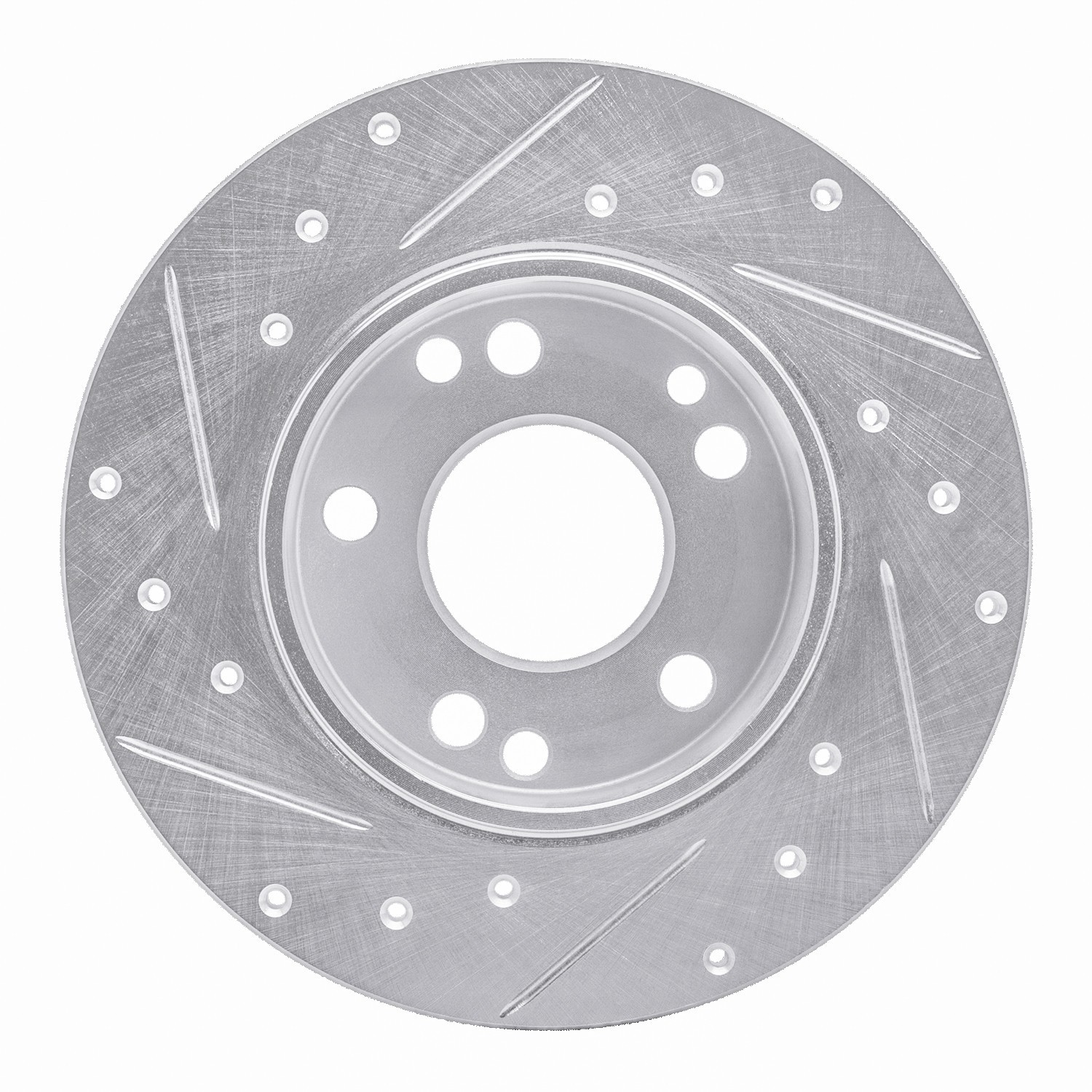 DYN 631-63011R DFC Brake Rotor - Drilled and Slotted - Silver - Image 3