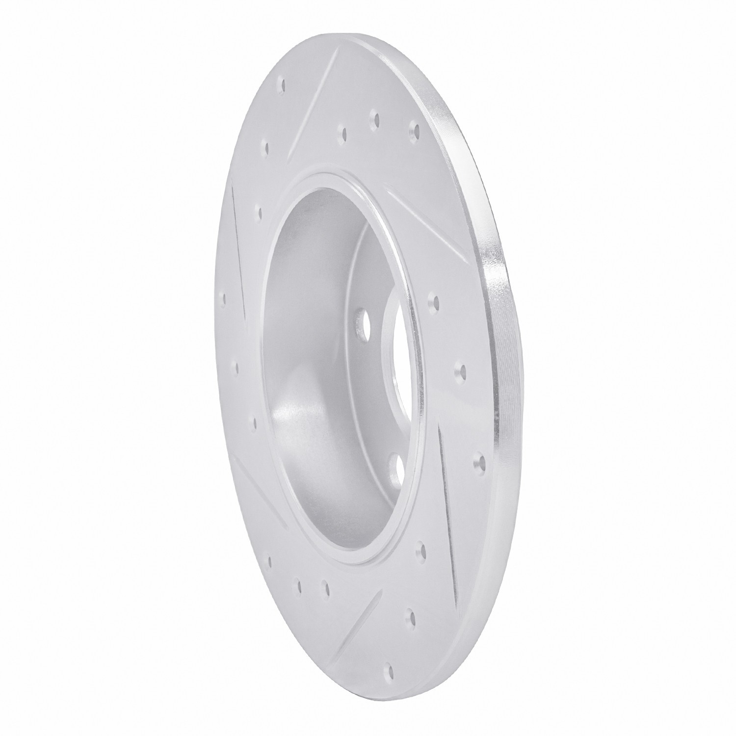 DYN 631-63011R DFC Brake Rotor - Drilled and Slotted - Silver - Image 2