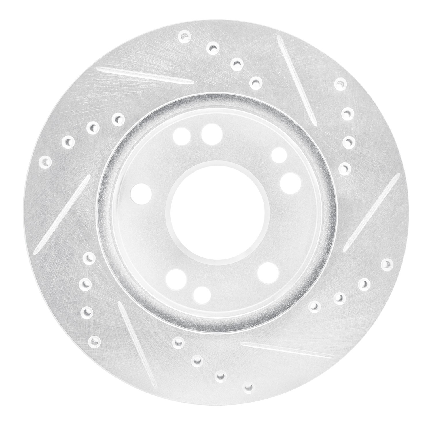 DYN 631-63012L DFC Brake Rotor - Drilled and Slotted - Silver - Image 4