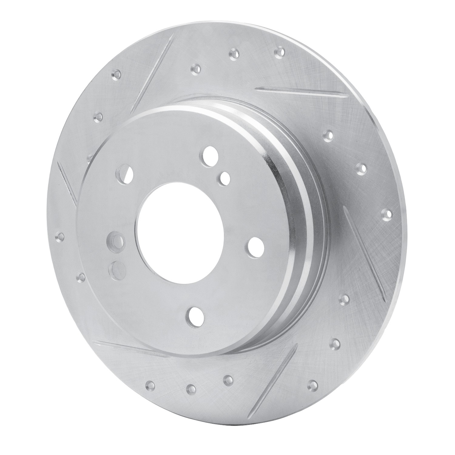 DYN 631-63013L DFC Brake Rotor - Drilled and Slotted - Silver