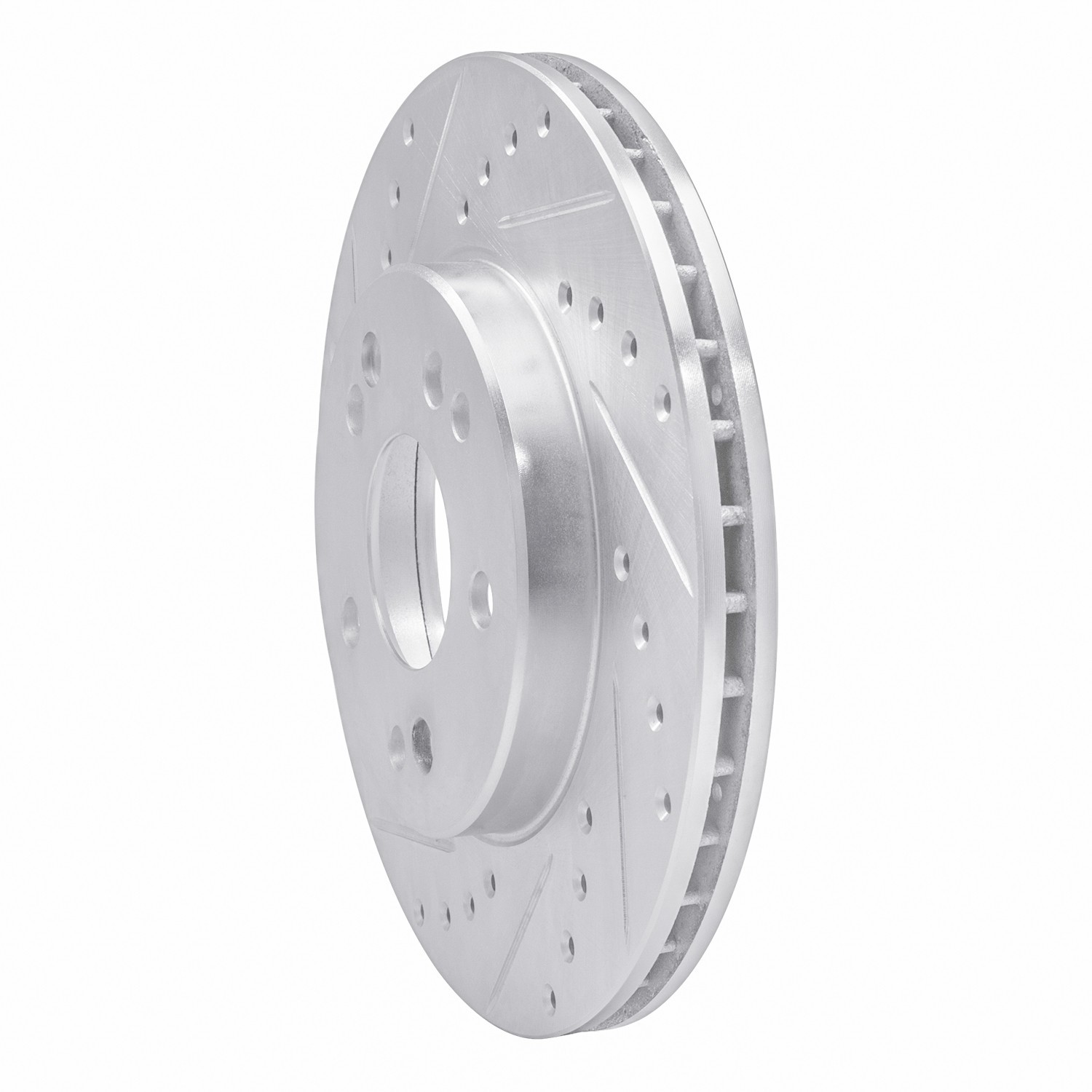 DYN 631-63016L DFC Brake Rotor - Drilled and Slotted - Silver - Image 3