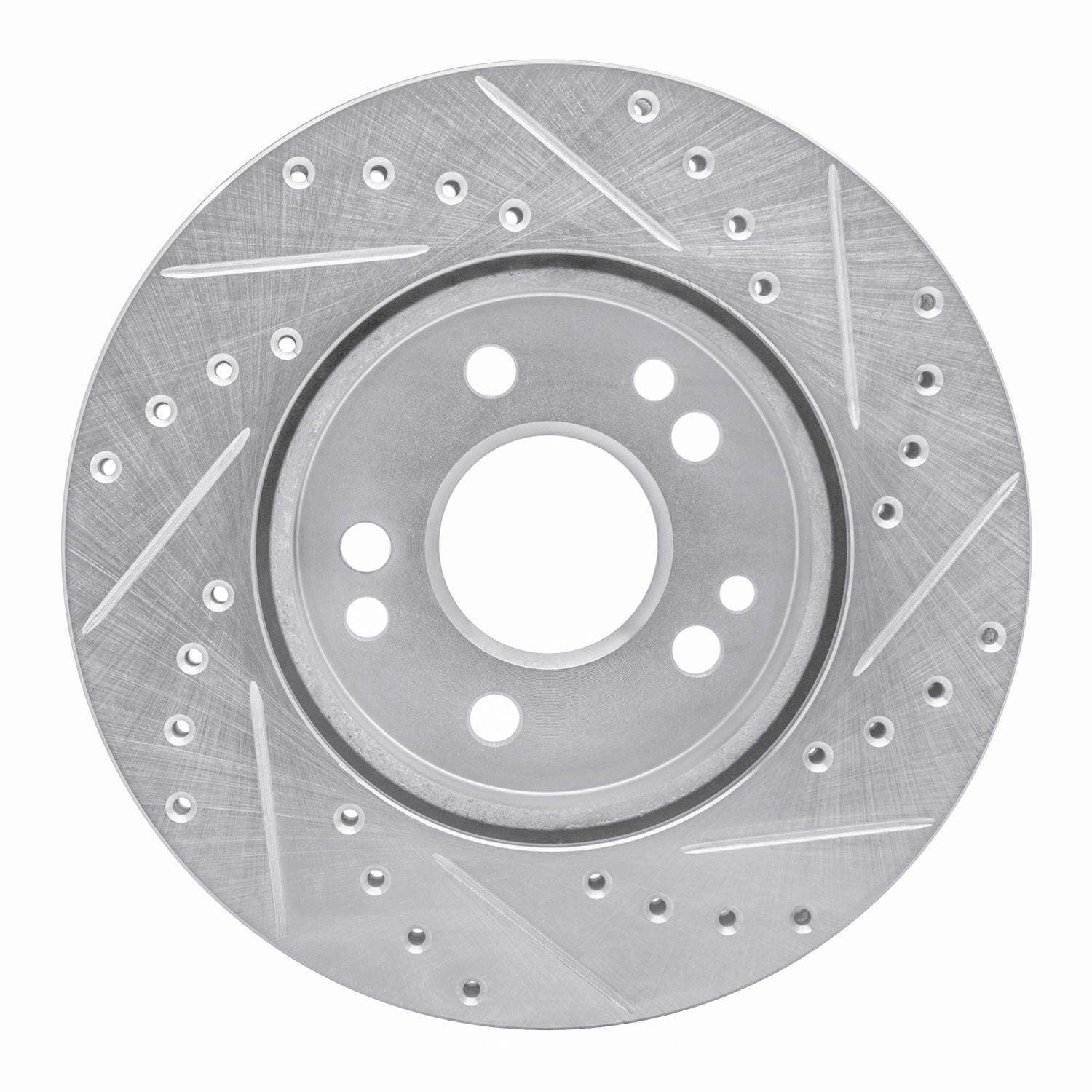 DYN 631-63016L DFC Brake Rotor - Drilled and Slotted - Silver - Image 4
