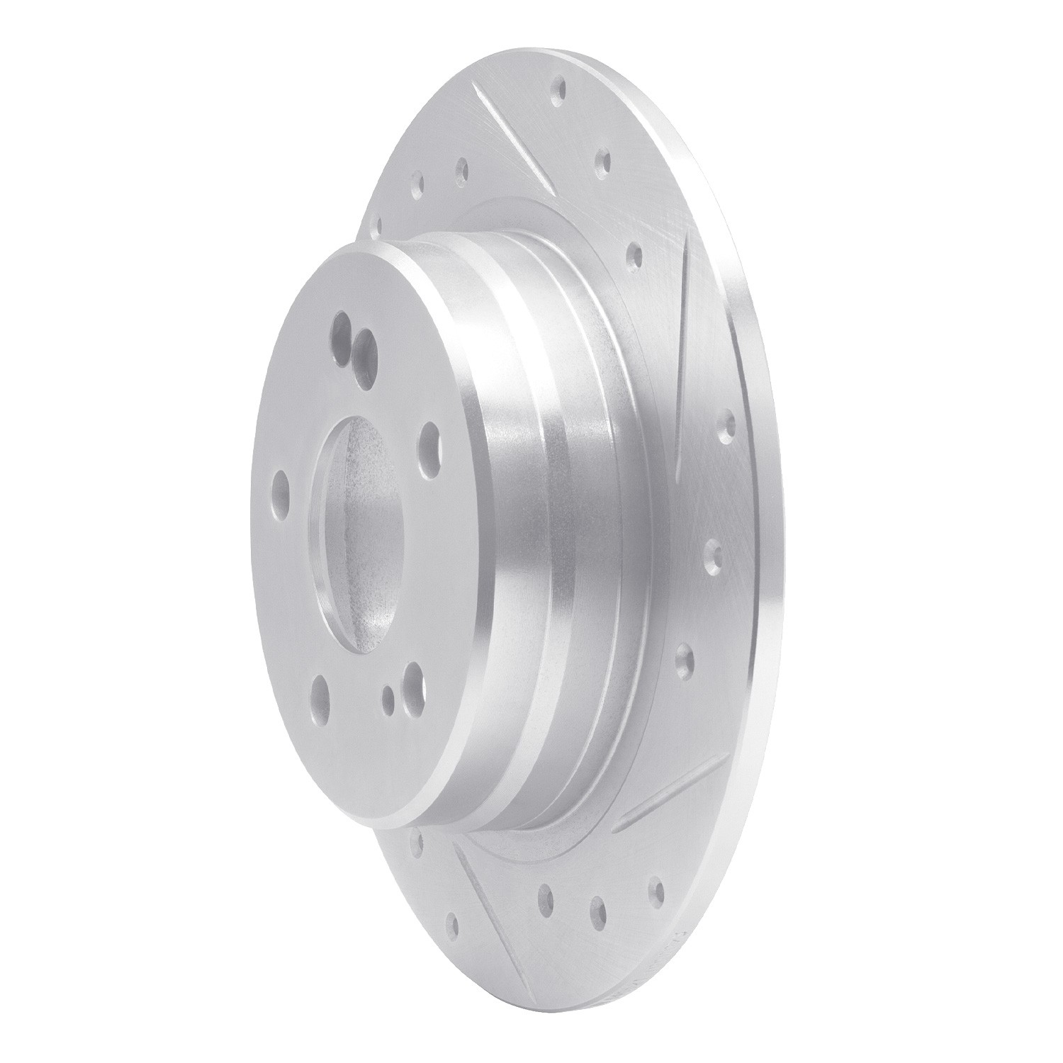 DYN 631-63018R DFC Brake Rotor - Drilled and Slotted - Silver - Image 3