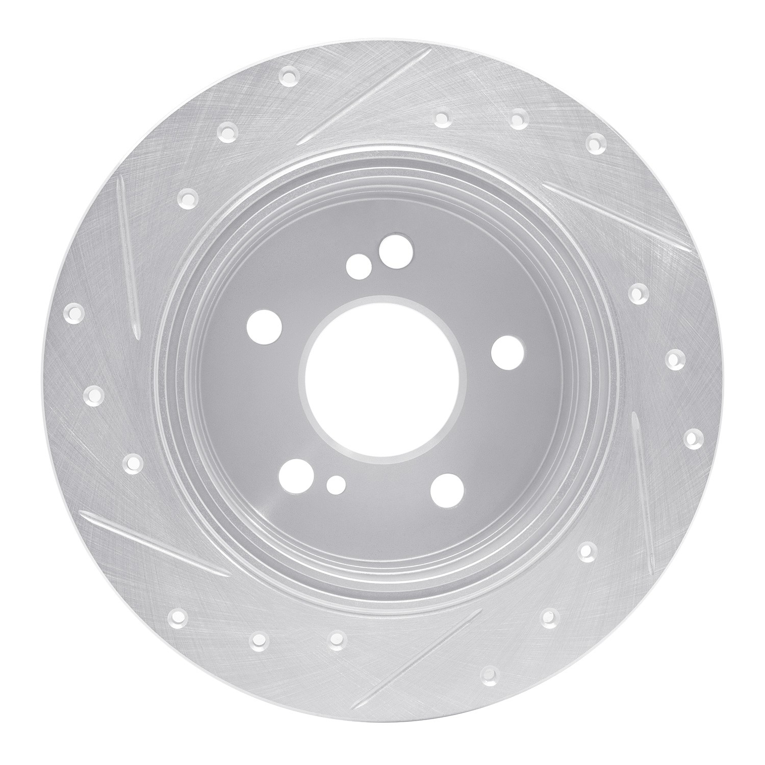 DYN 631-63018R DFC Brake Rotor - Drilled and Slotted - Silver - Image 4