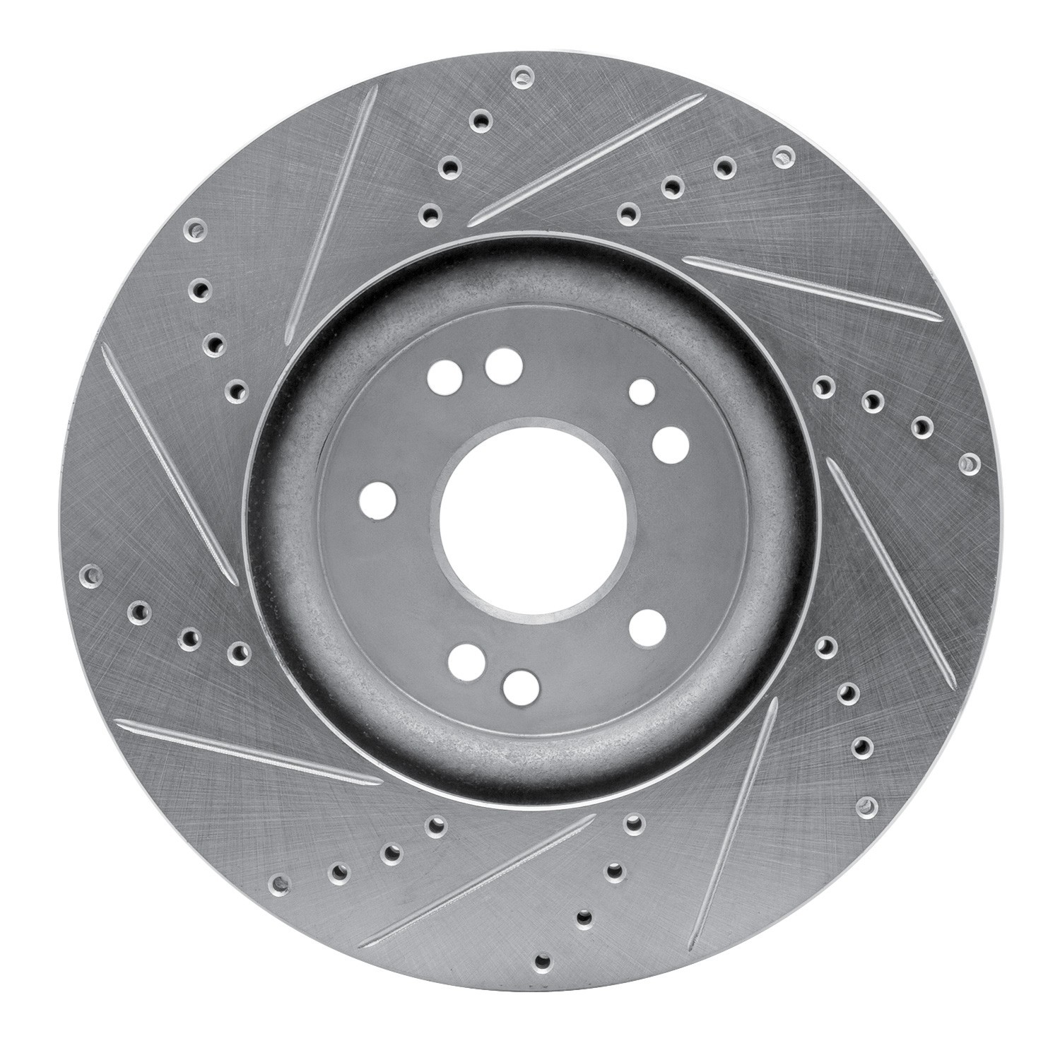 DYN 631-63028D DFC Brake Rotor - Drilled and Slotted - Silver - Image 4