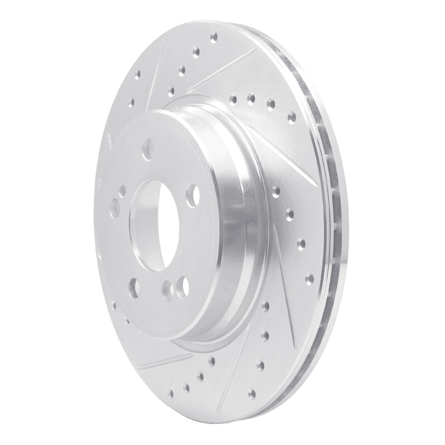 DYN 631-63030L DFC Brake Rotor - Drilled and Slotted - Silver