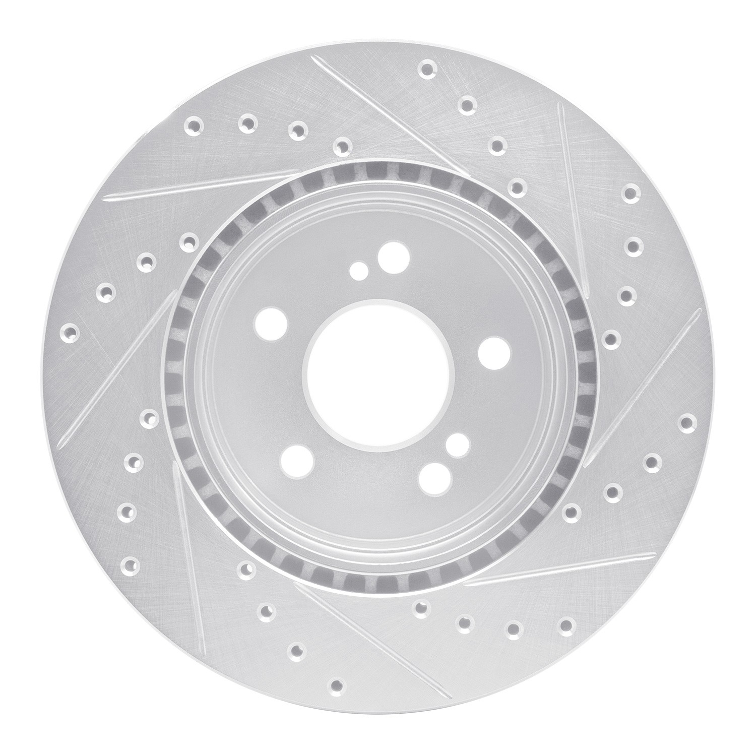DYN 631-63030L DFC Brake Rotor - Drilled and Slotted - Silver - Image 5