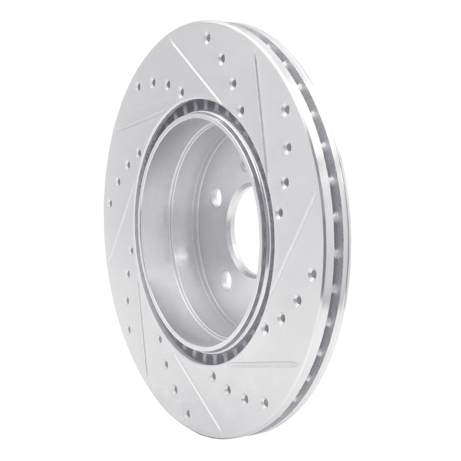 DYN 631-63030L DFC Brake Rotor - Drilled and Slotted - Silver - Image 3