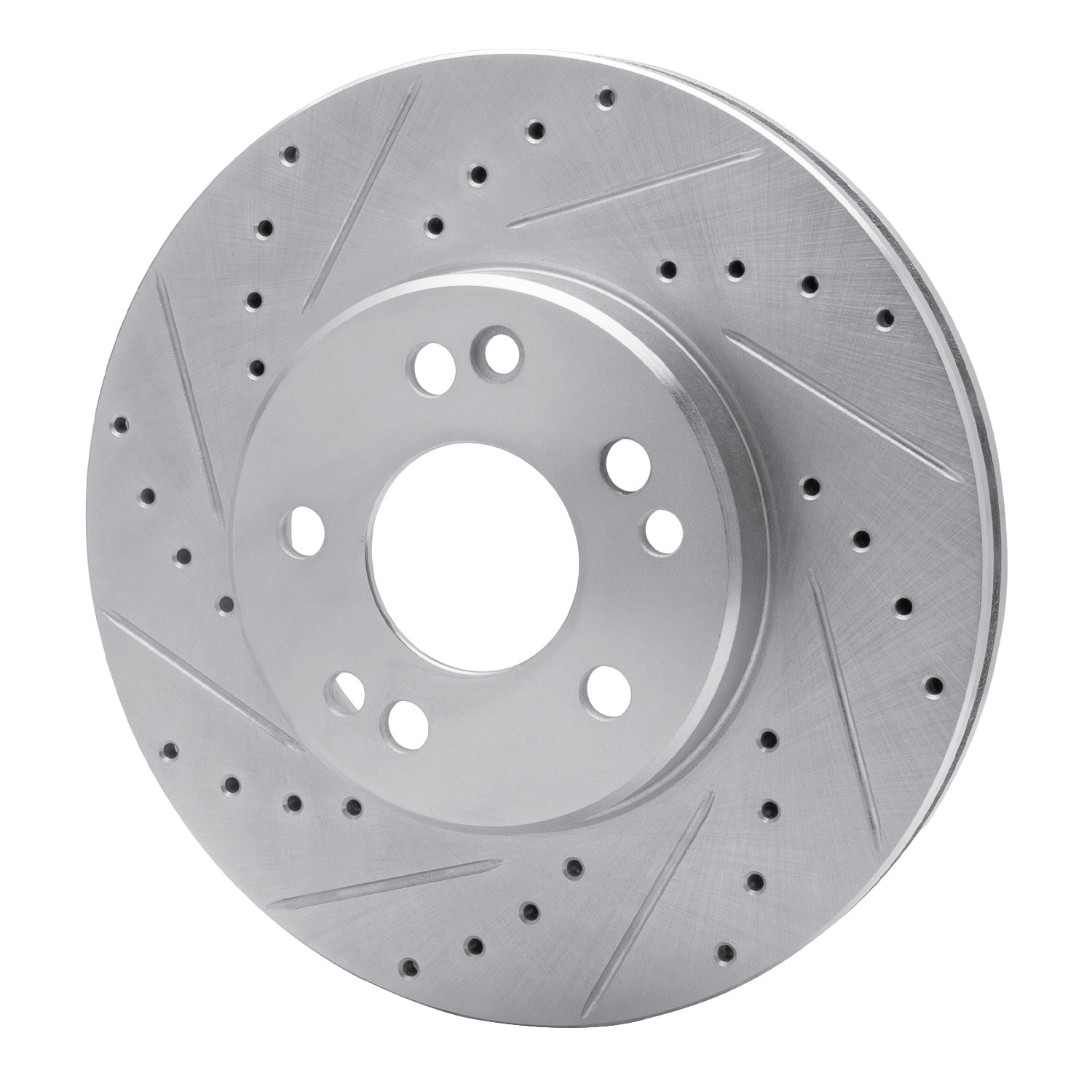 DYN 631-63031L DFC Brake Rotor - Drilled and Slotted - Silver - Image 3