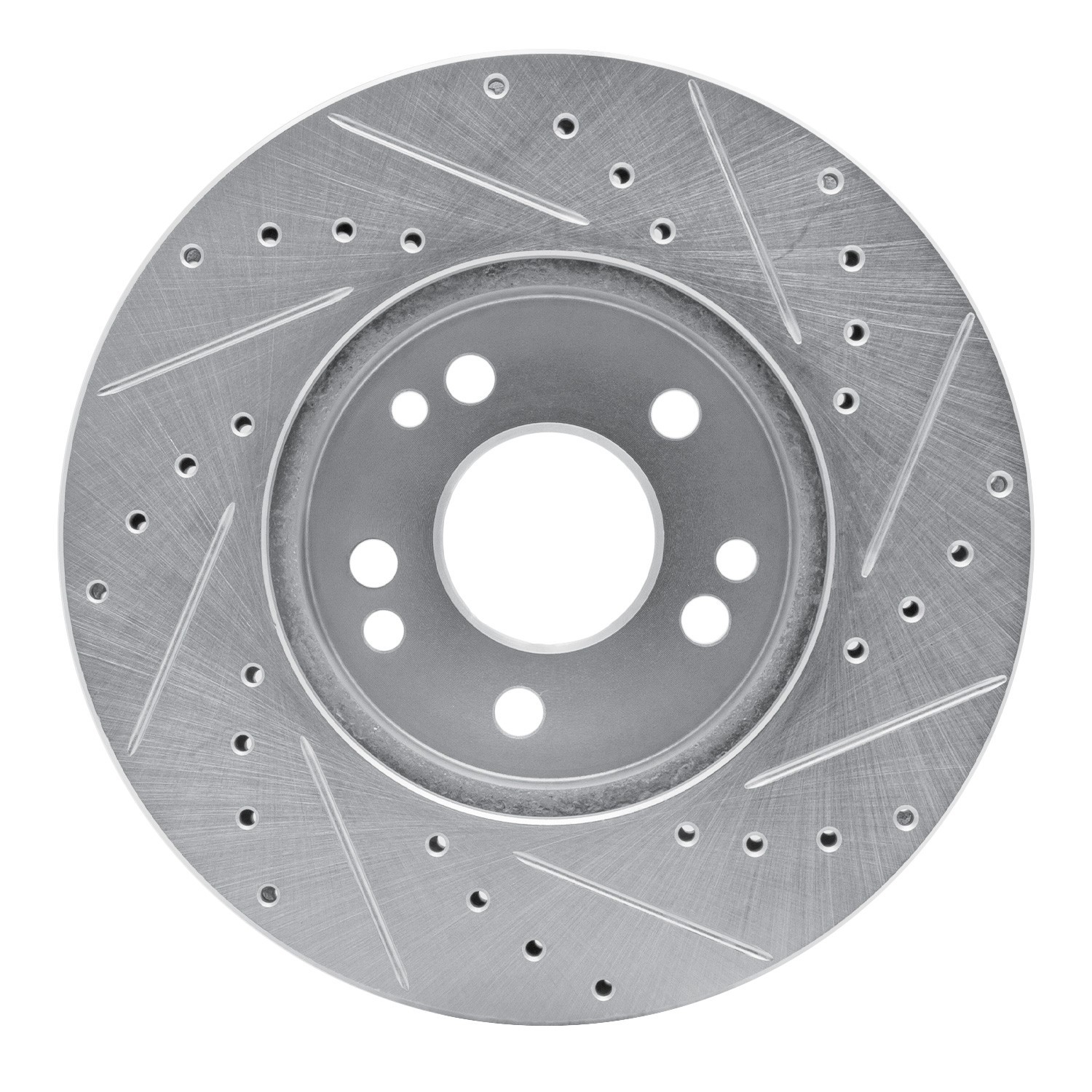DYN 631-63031L DFC Brake Rotor - Drilled and Slotted - Silver - Image 4