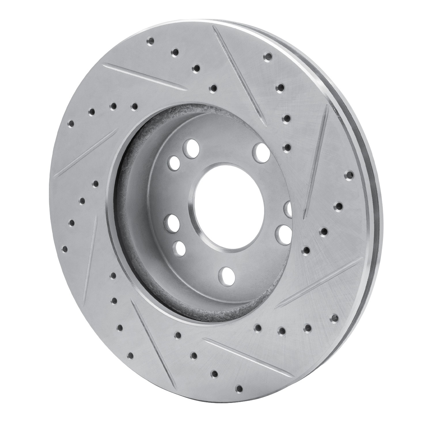 DYN 631-63031L DFC Brake Rotor - Drilled and Slotted - Silver - Image 2