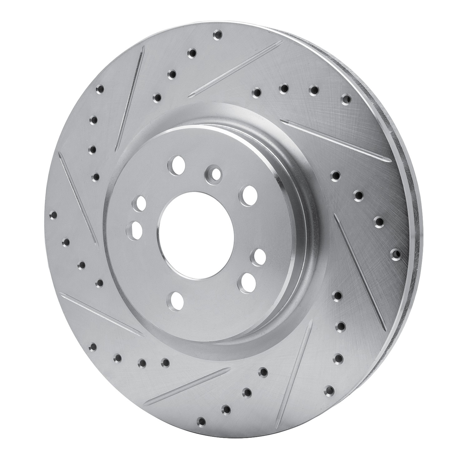 DYN 631-63128L DFC Brake Rotor - Drilled and Slotted - Silver - Image 3