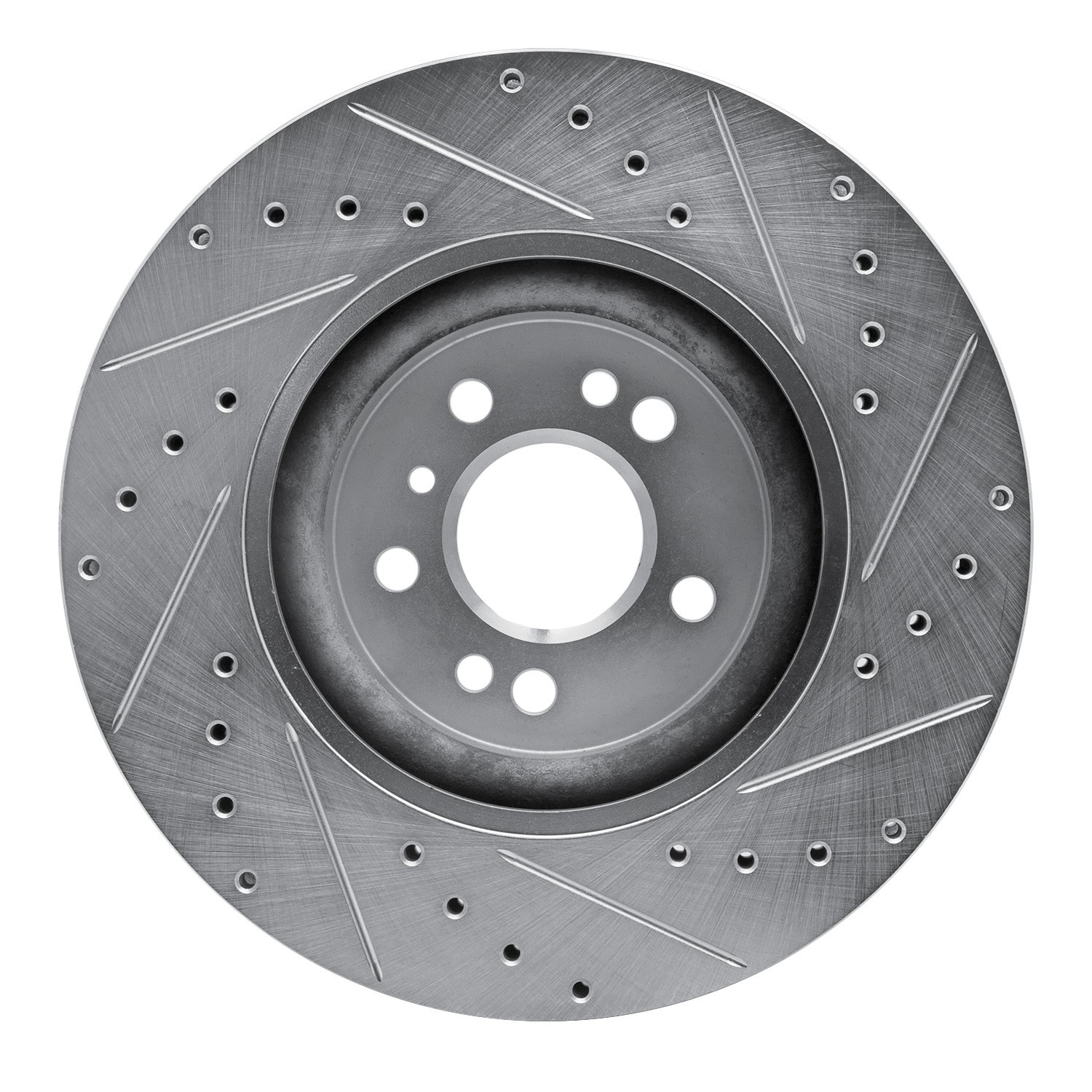 DYN 631-63128L DFC Brake Rotor - Drilled and Slotted - Silver - Image 4