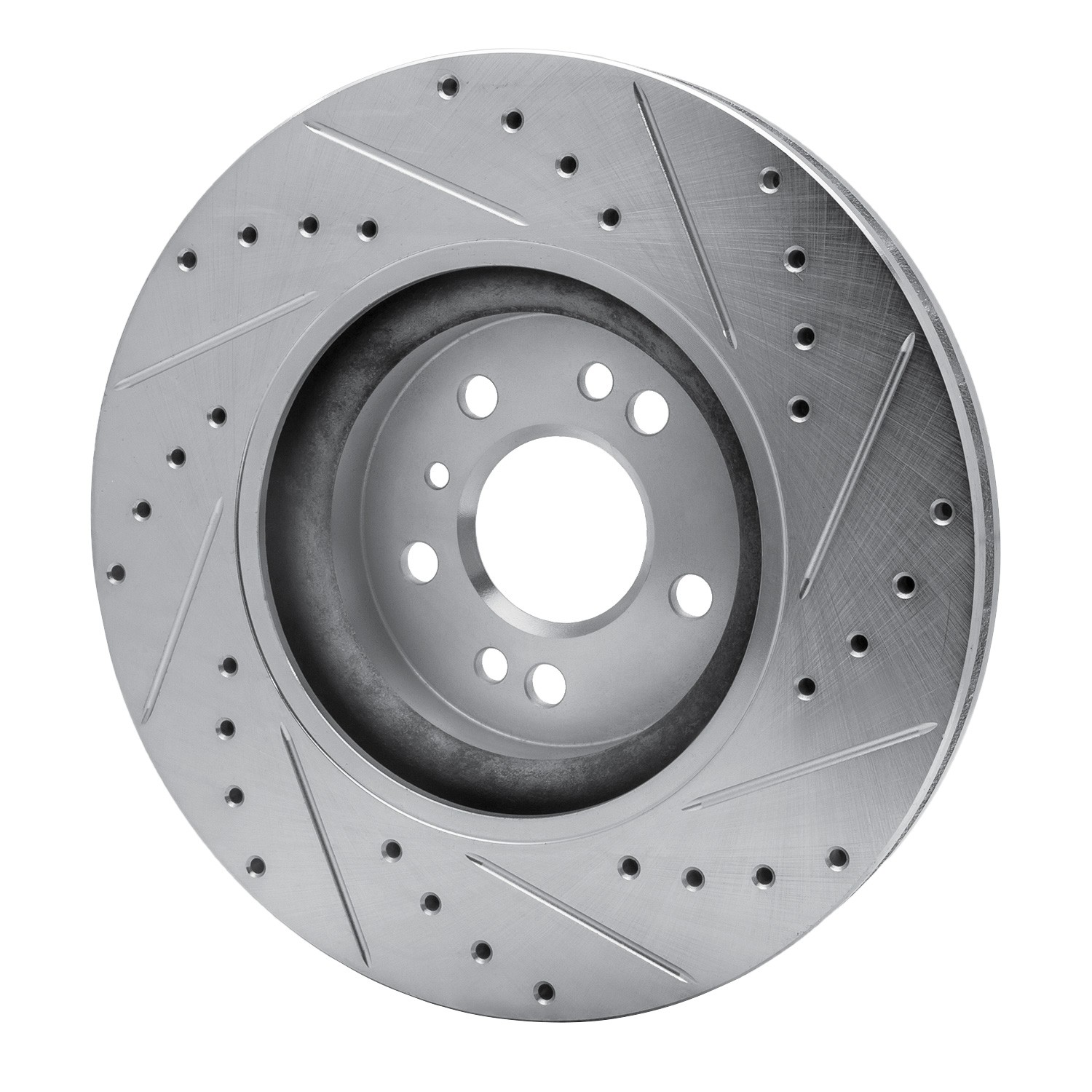 DYN 631-63128L DFC Brake Rotor - Drilled and Slotted - Silver - Image 2