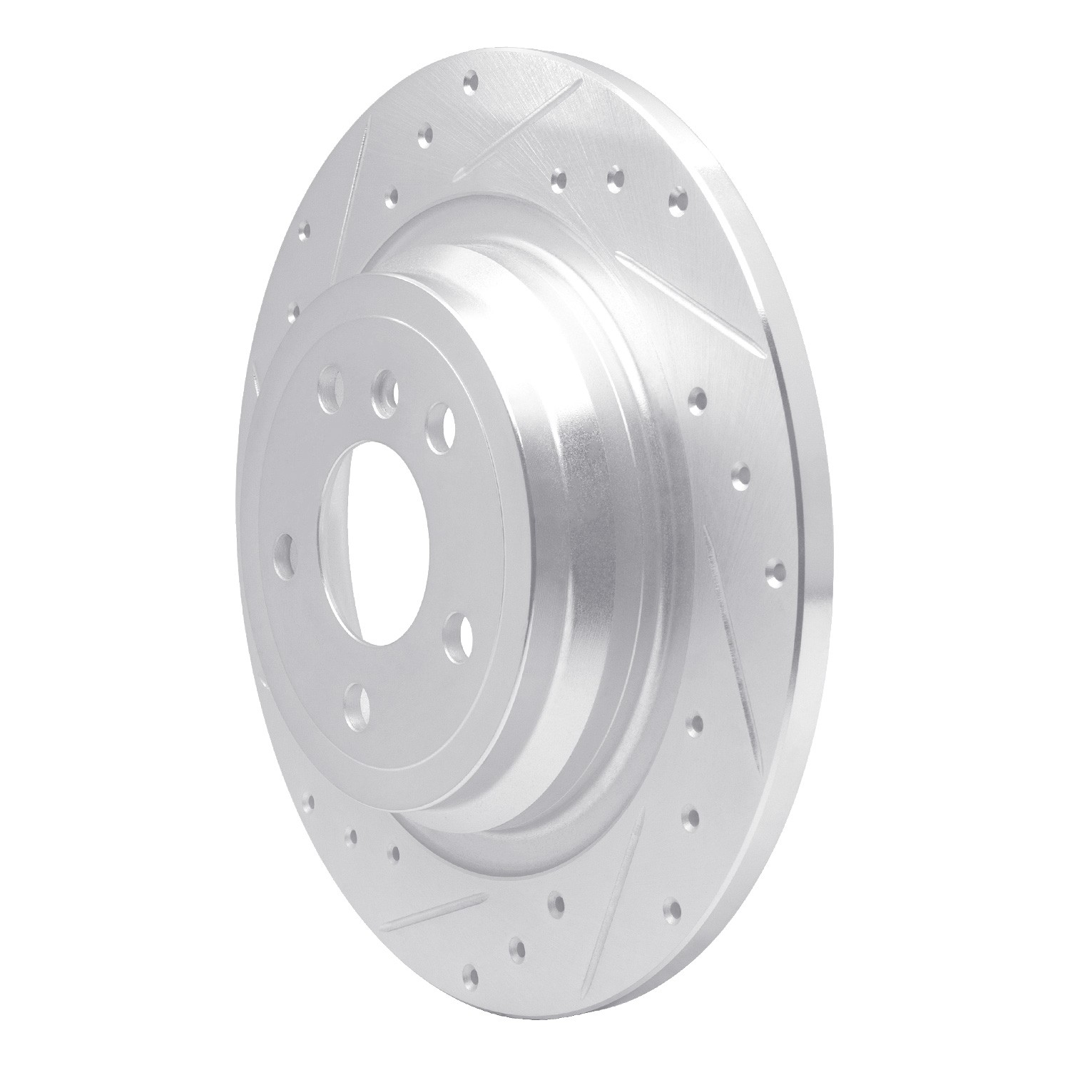 DYN 631-63143L DFC Brake Rotor - Drilled and Slotted - Silver - Image 3