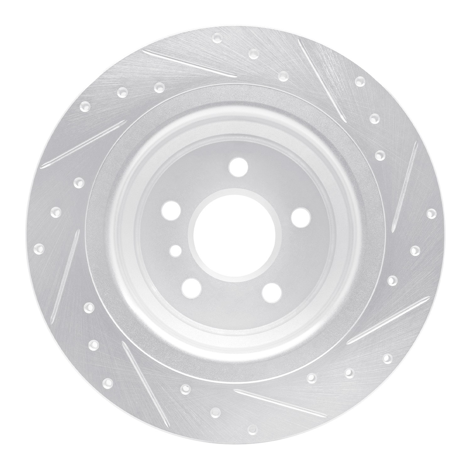 DYN 631-63143L DFC Brake Rotor - Drilled and Slotted - Silver - Image 4