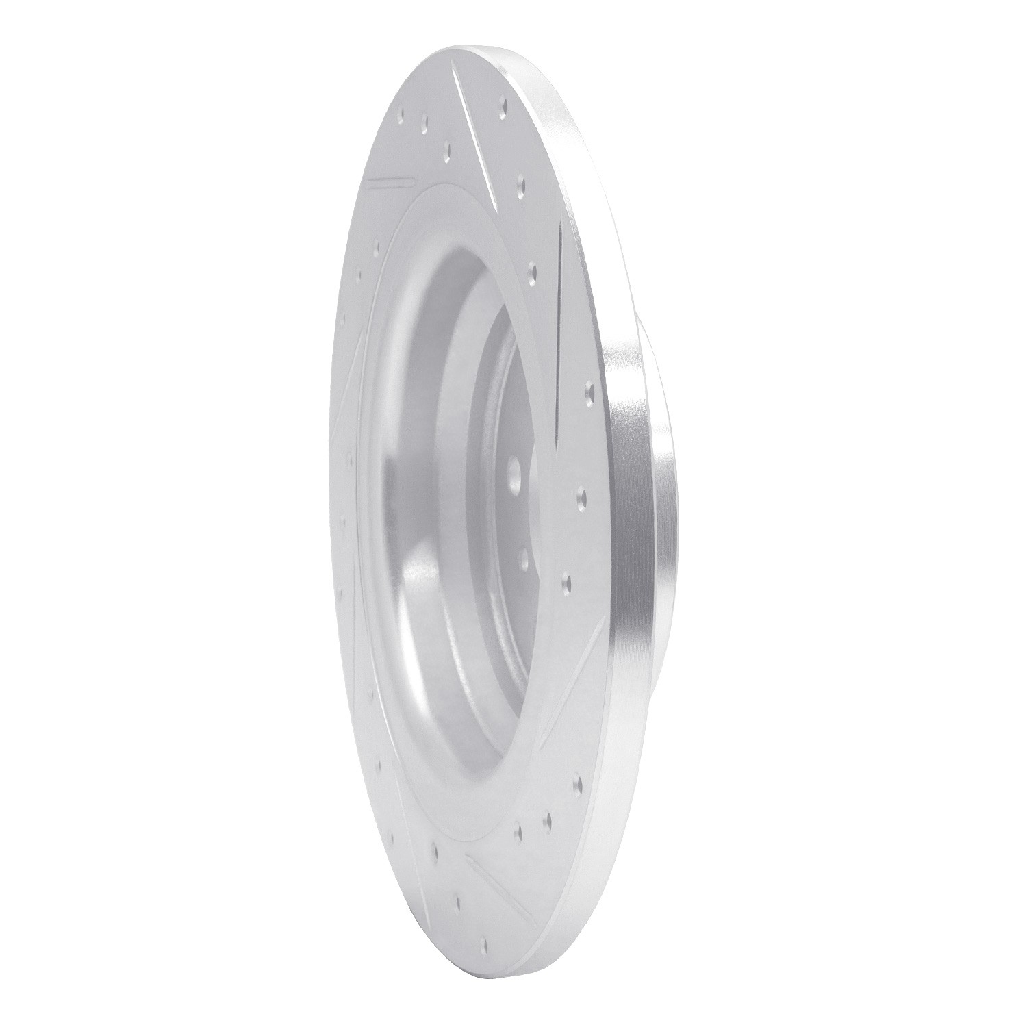 DYN 631-63143L DFC Brake Rotor - Drilled and Slotted - Silver - Image 2