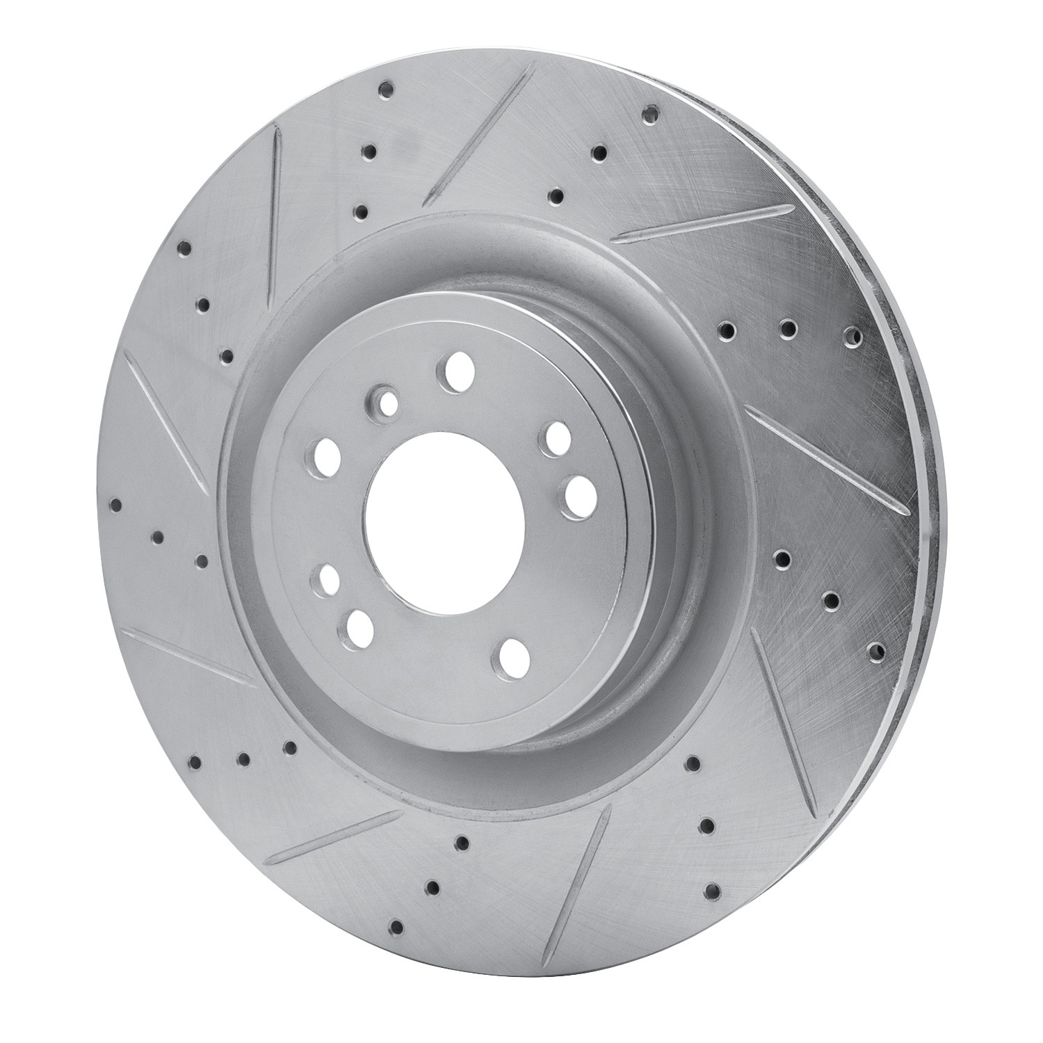 DYN 631-63146L DFC Brake Rotor - Drilled and Slotted - Silver - Image 3